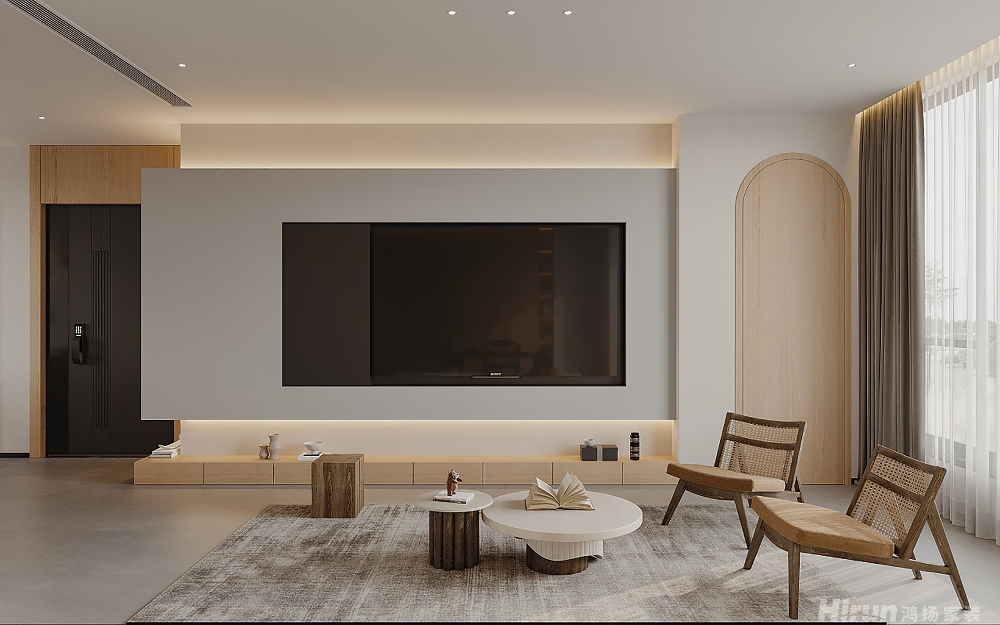 世茂璀璨天城140㎡北歐之光四居室 裝修案例效果圖-2