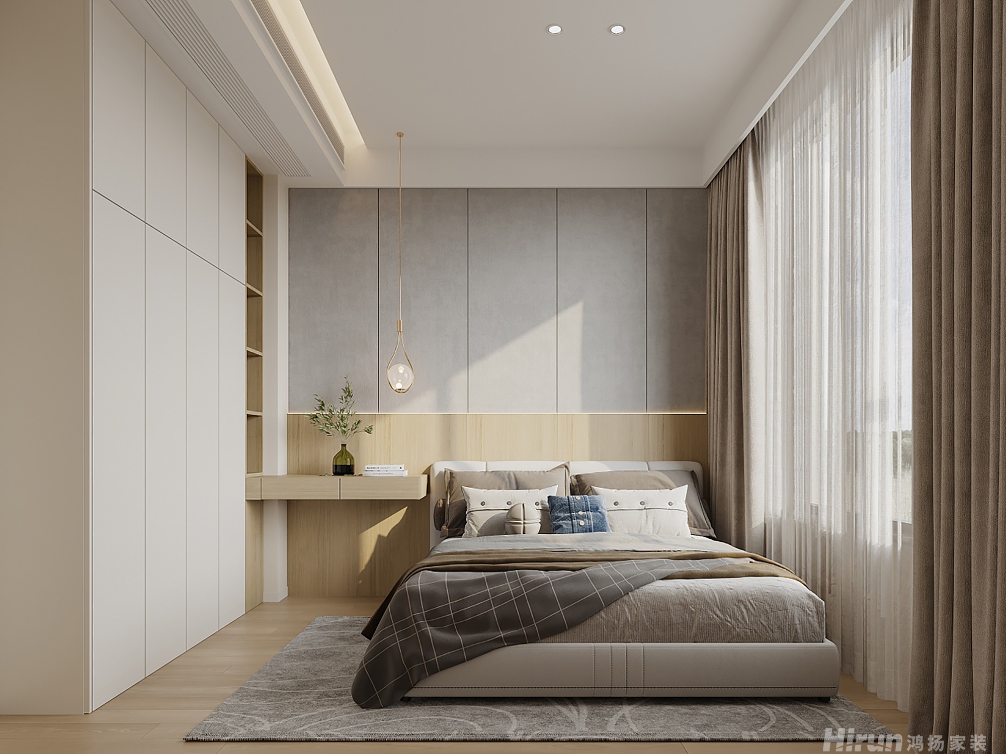 世茂璀璨天城140㎡北歐之光四居室 裝修案例效果圖-3