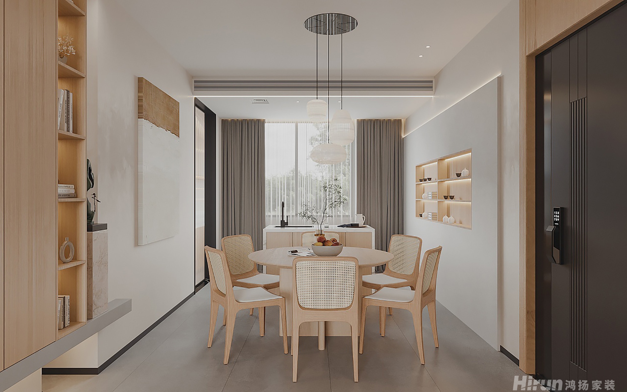 世茂璀璨天城140㎡北歐之光四居室 裝修案例效果圖-4