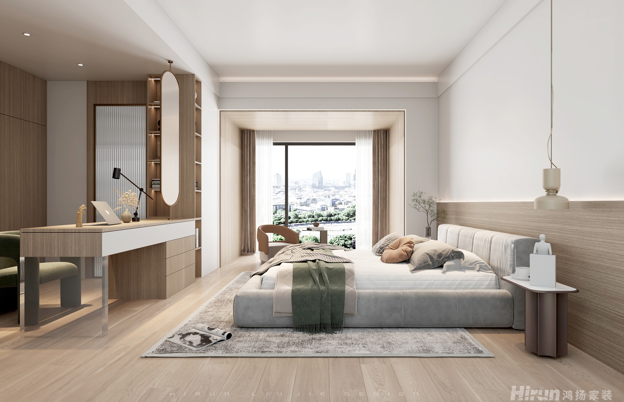 湘江富力城320㎡復(fù)合寫意別墅 裝修案例效果圖-4