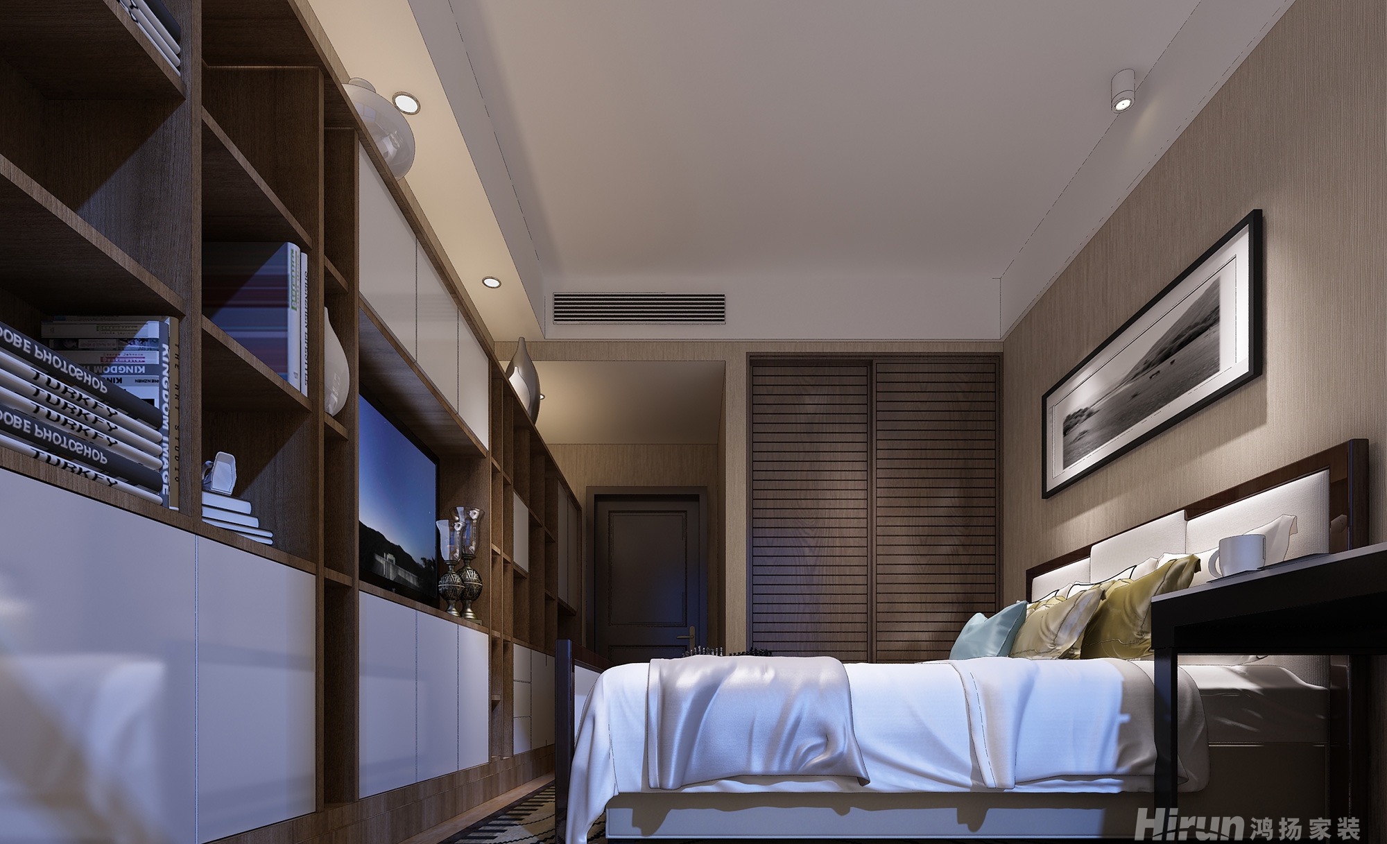 中天棲溪里150㎡寫(xiě)意木構(gòu)四居室 裝修案例效果圖-5