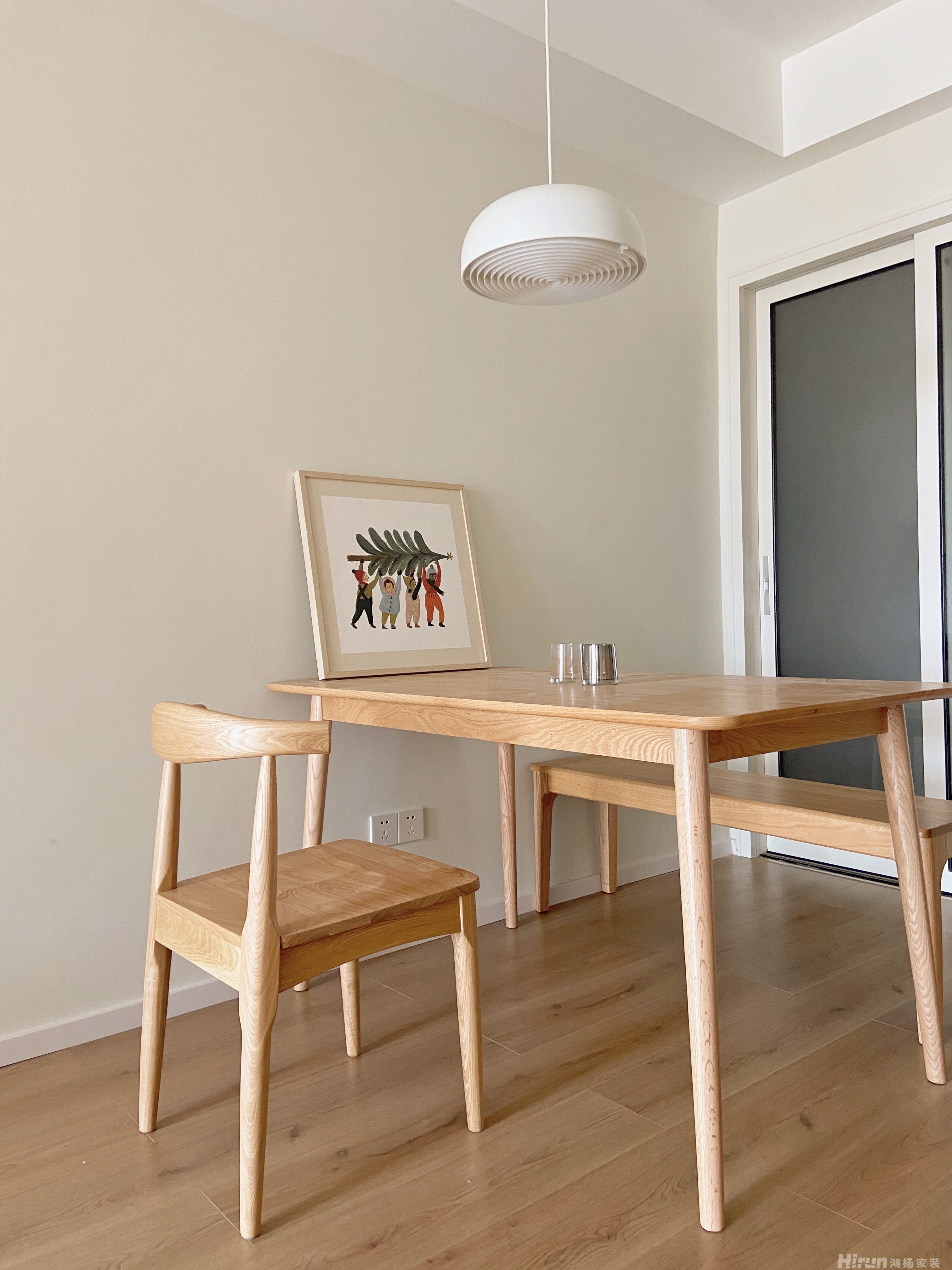 奧克斯中央公館88㎡北歐之光二居室 裝修案例實景圖-10