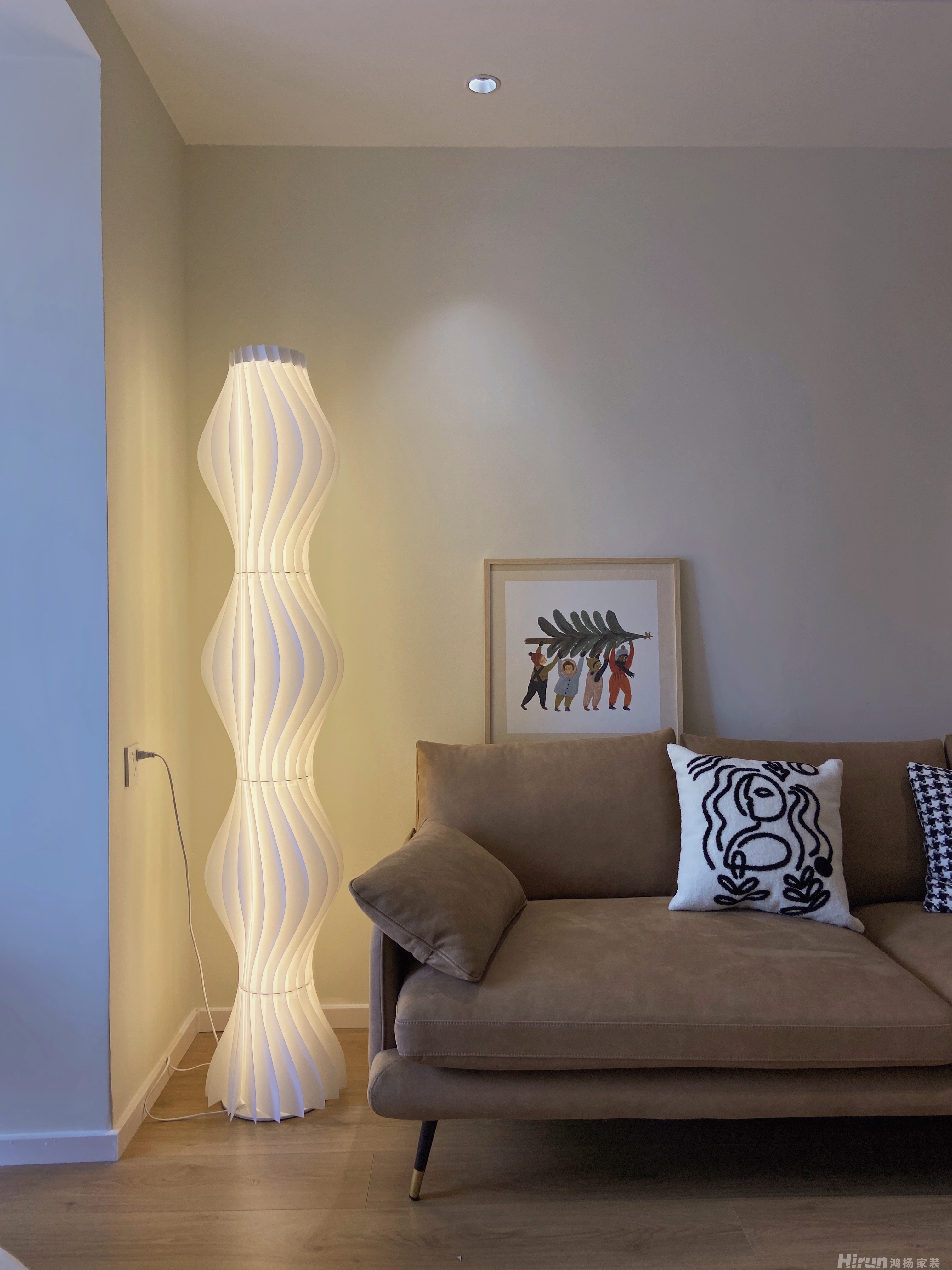 奧克斯中央公館88㎡北歐之光二居室 裝修案例實景圖-12