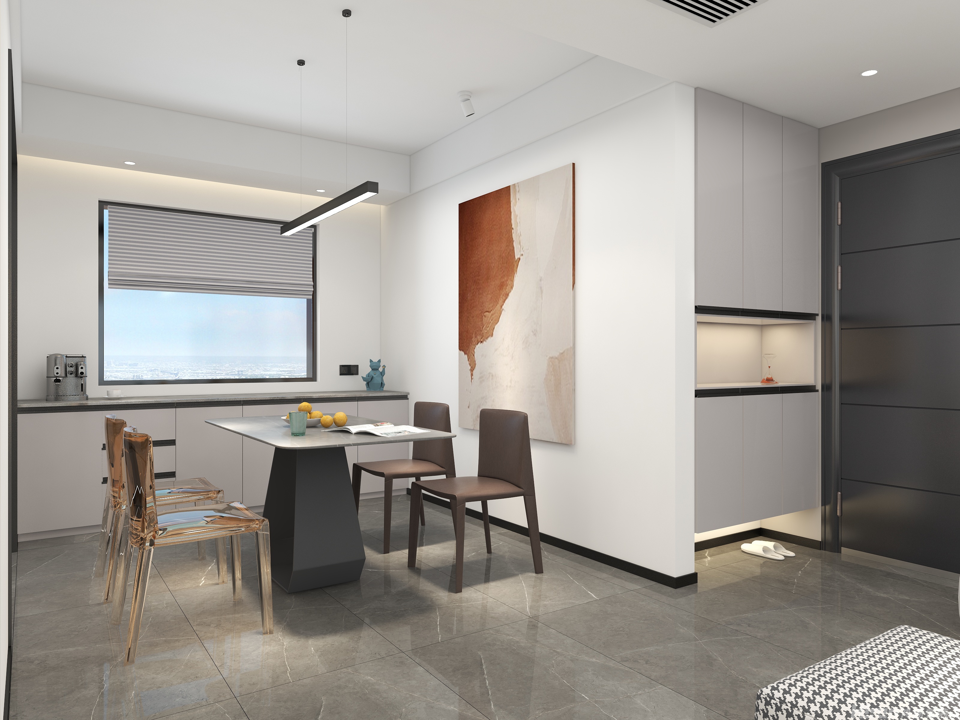 中梁云麓傳奇119㎡北歐之光三居室 裝修案例效果圖-6