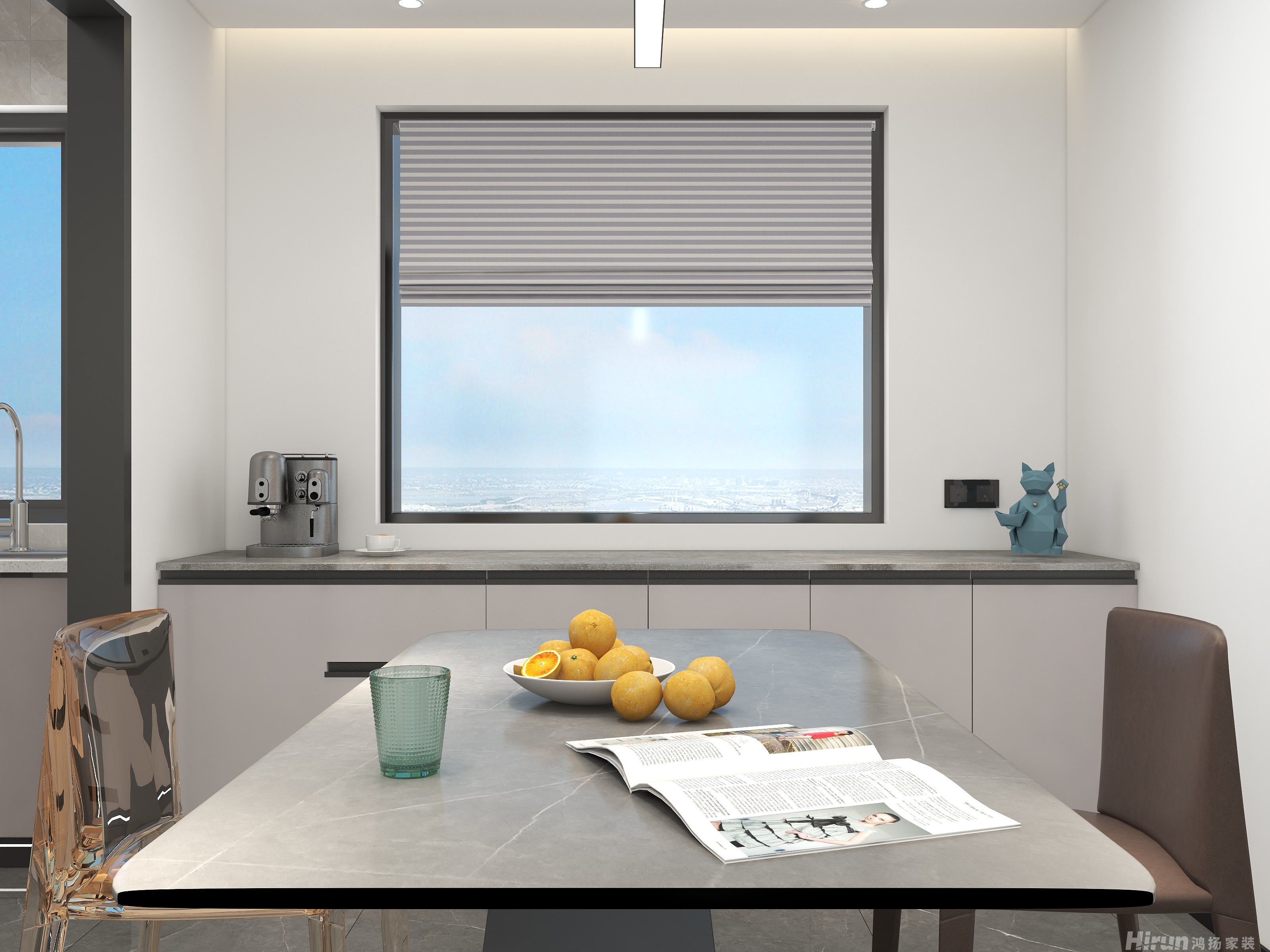 中梁云麓傳奇119㎡北歐之光三居室 裝修案例效果圖-5