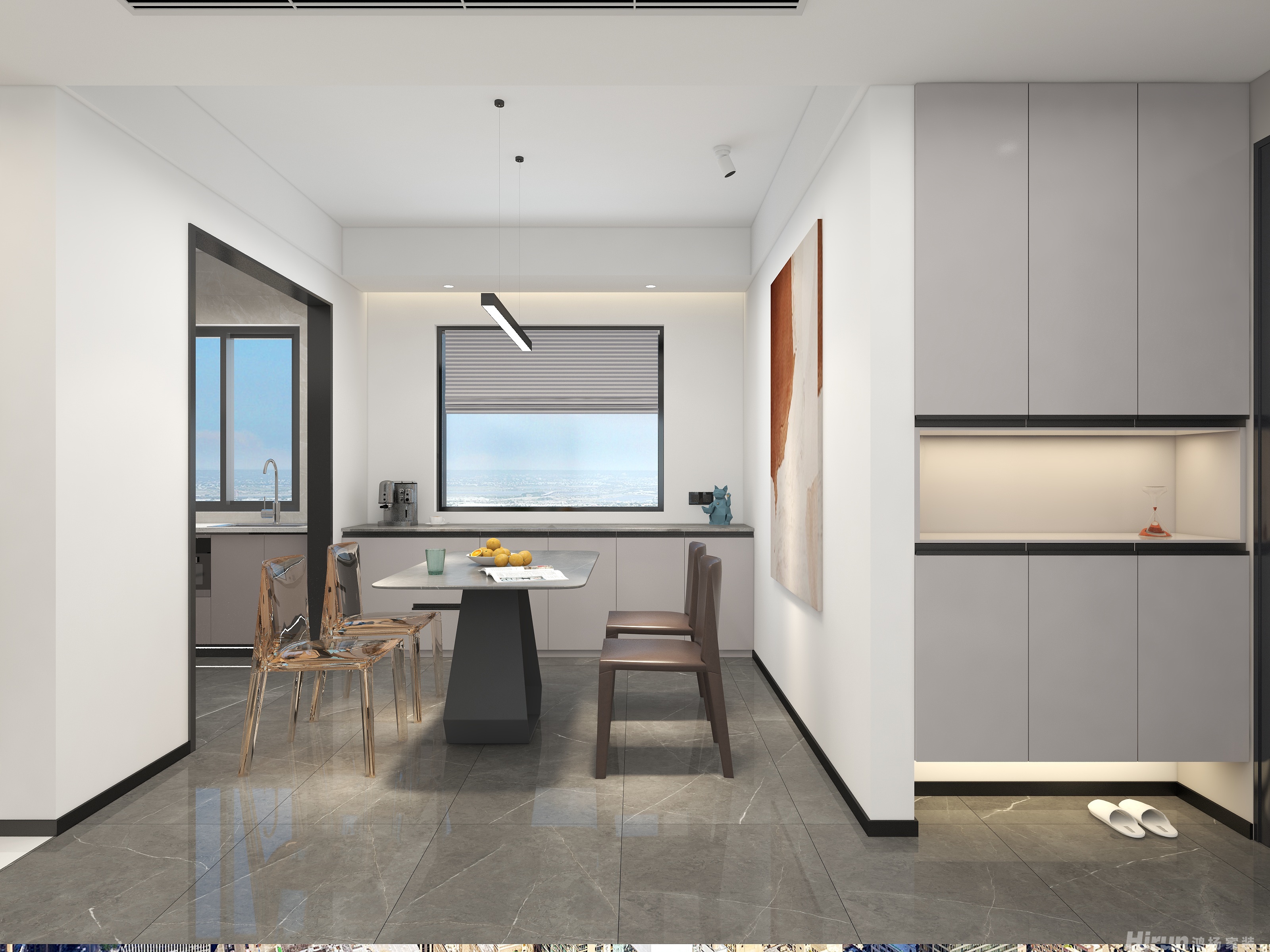 中梁云麓傳奇119㎡北歐之光三居室 裝修案例效果圖-7