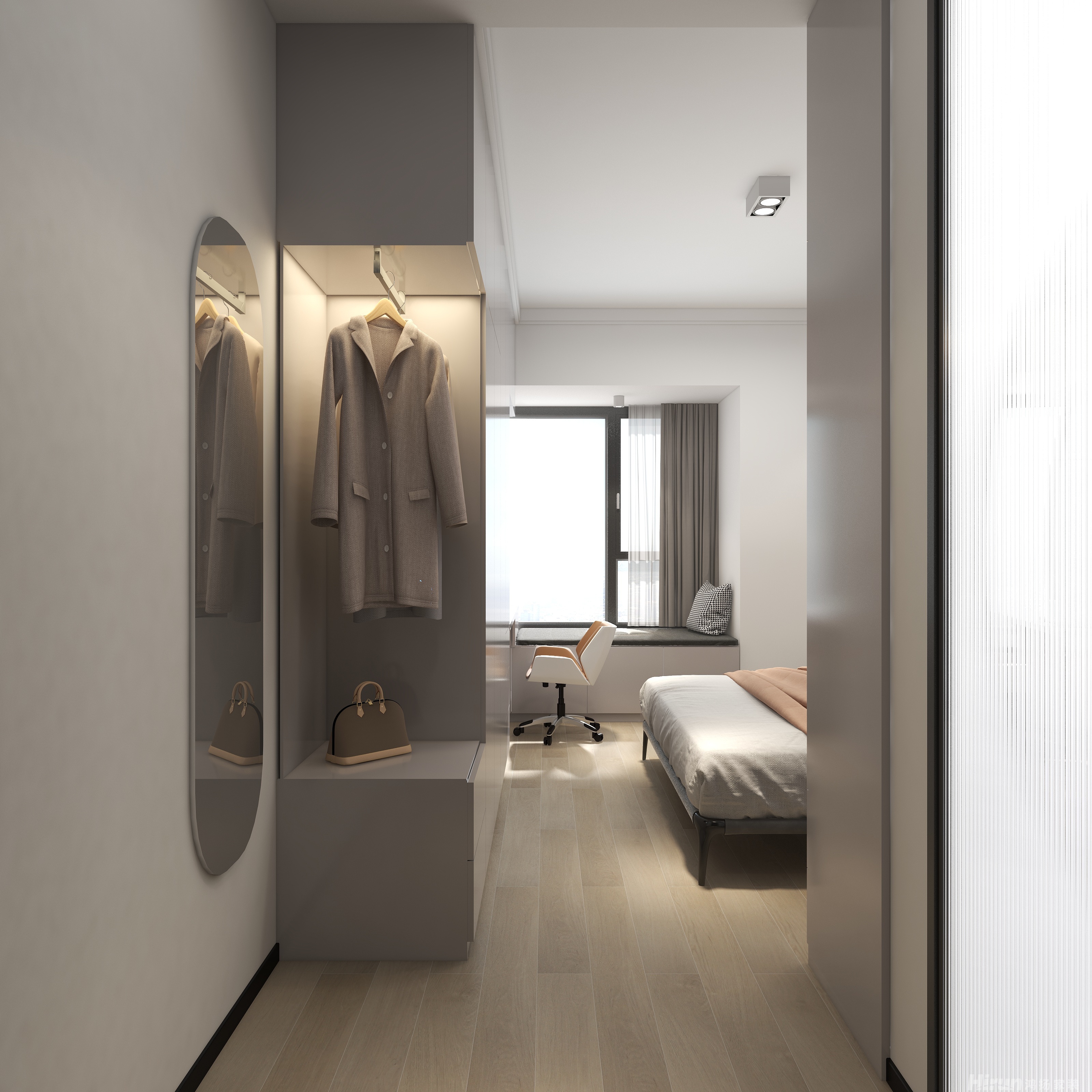 中梁云麓傳奇119㎡北歐之光三居室 裝修案例效果圖-12