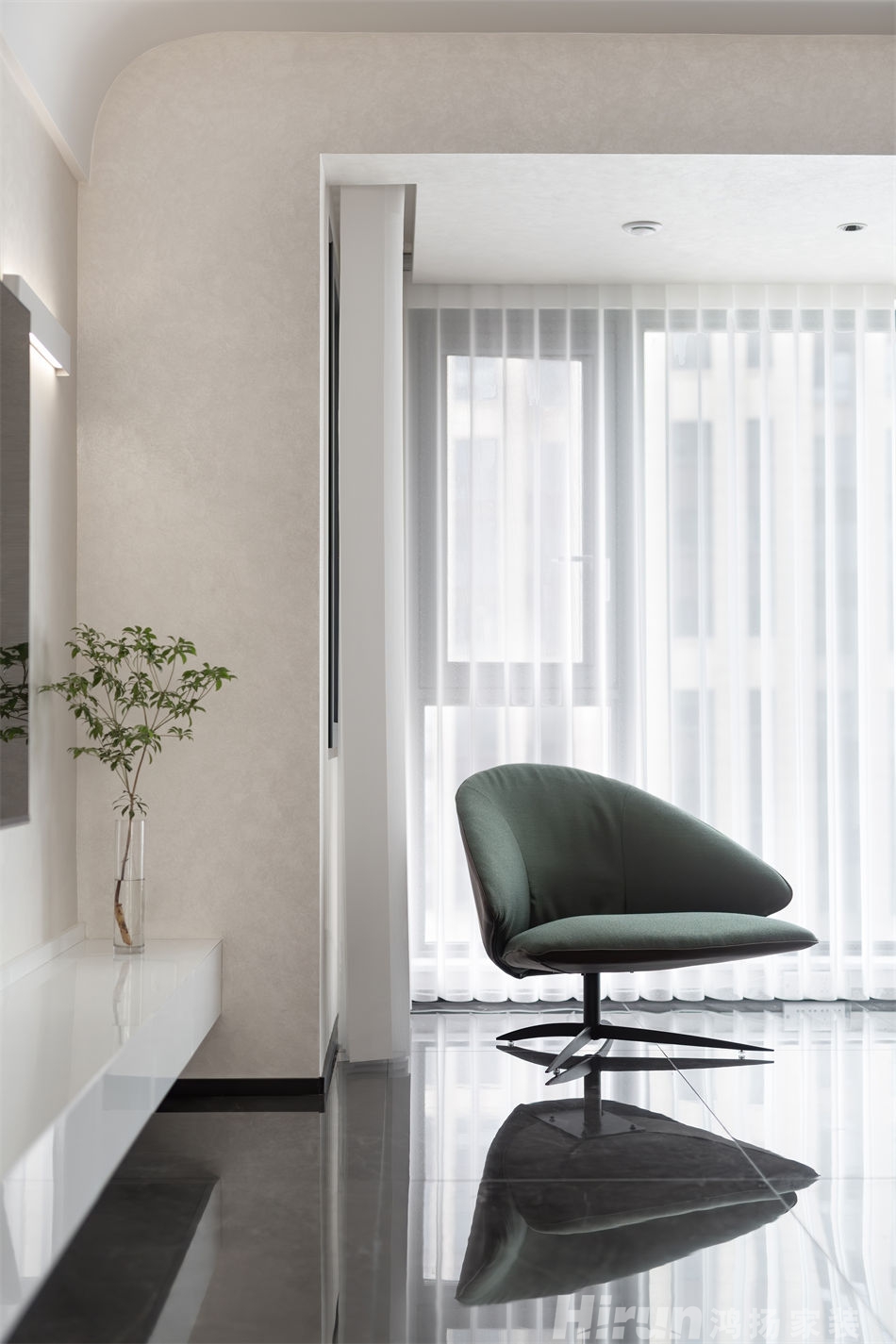 財富湘江160㎡雅致現代大平層 裝修案例實景圖-3