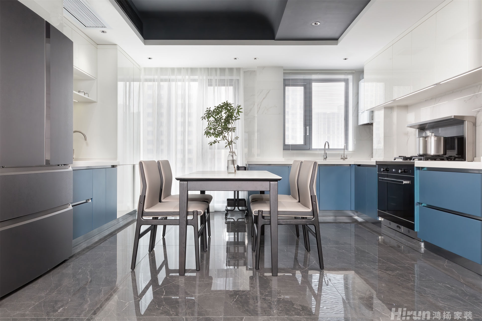 財富湘江160㎡雅致現代大平層 裝修案例實景圖-8