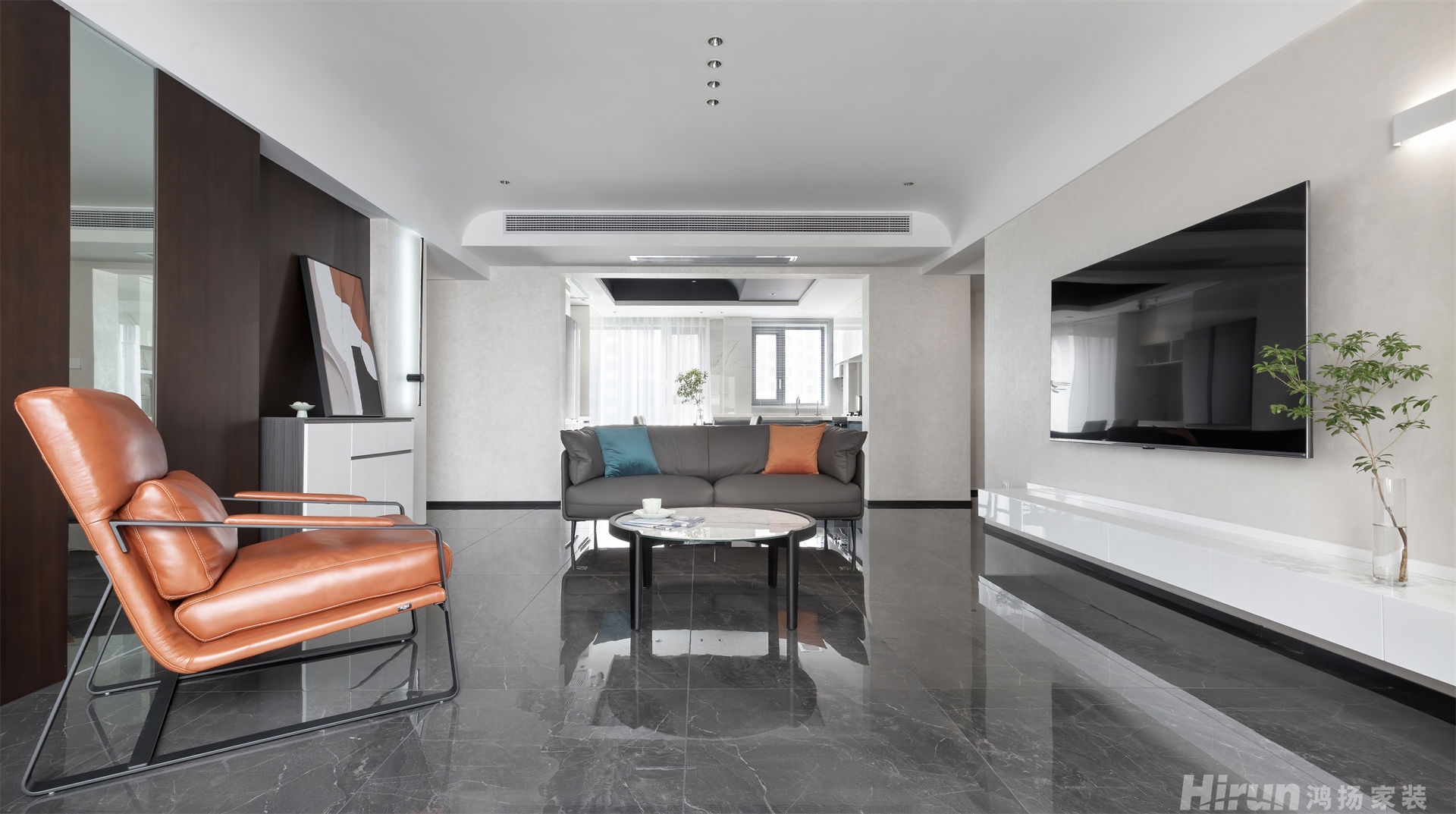 財富湘江160㎡雅致現代大平層 裝修案例實景圖-9