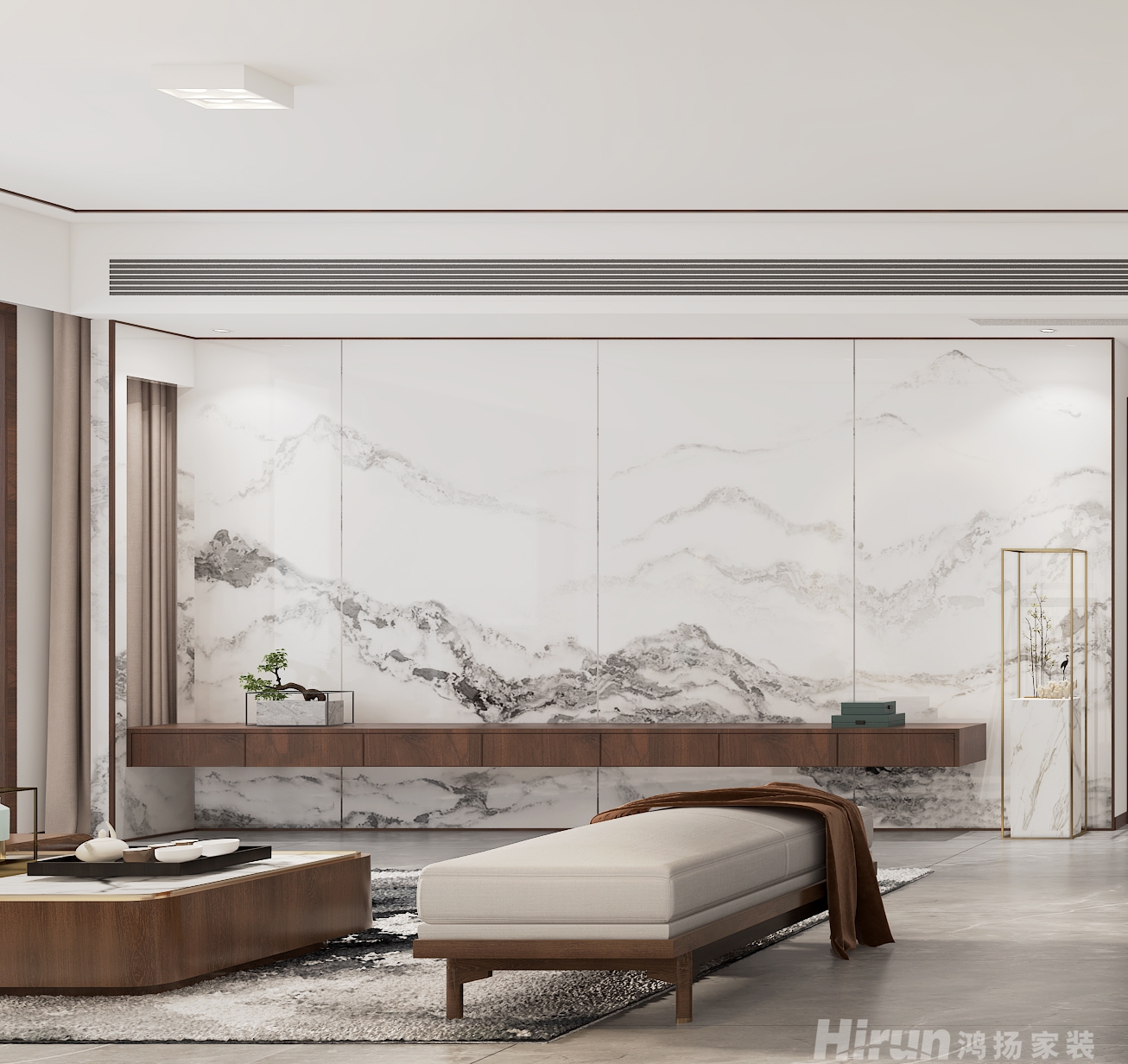 碧桂園黃金時(shí)代141㎡復(fù)合寫意大平層 裝修案例效果圖-8