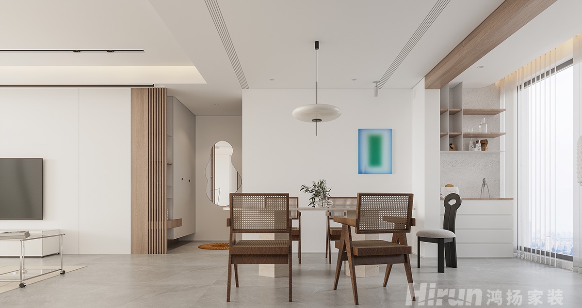 潤和湘江天地167㎡雅致現代三居室 裝修案例效果圖-4