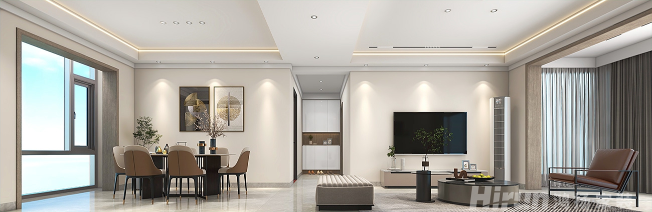 城央一品146㎡北歐之光四居室 裝修案例效果圖-1