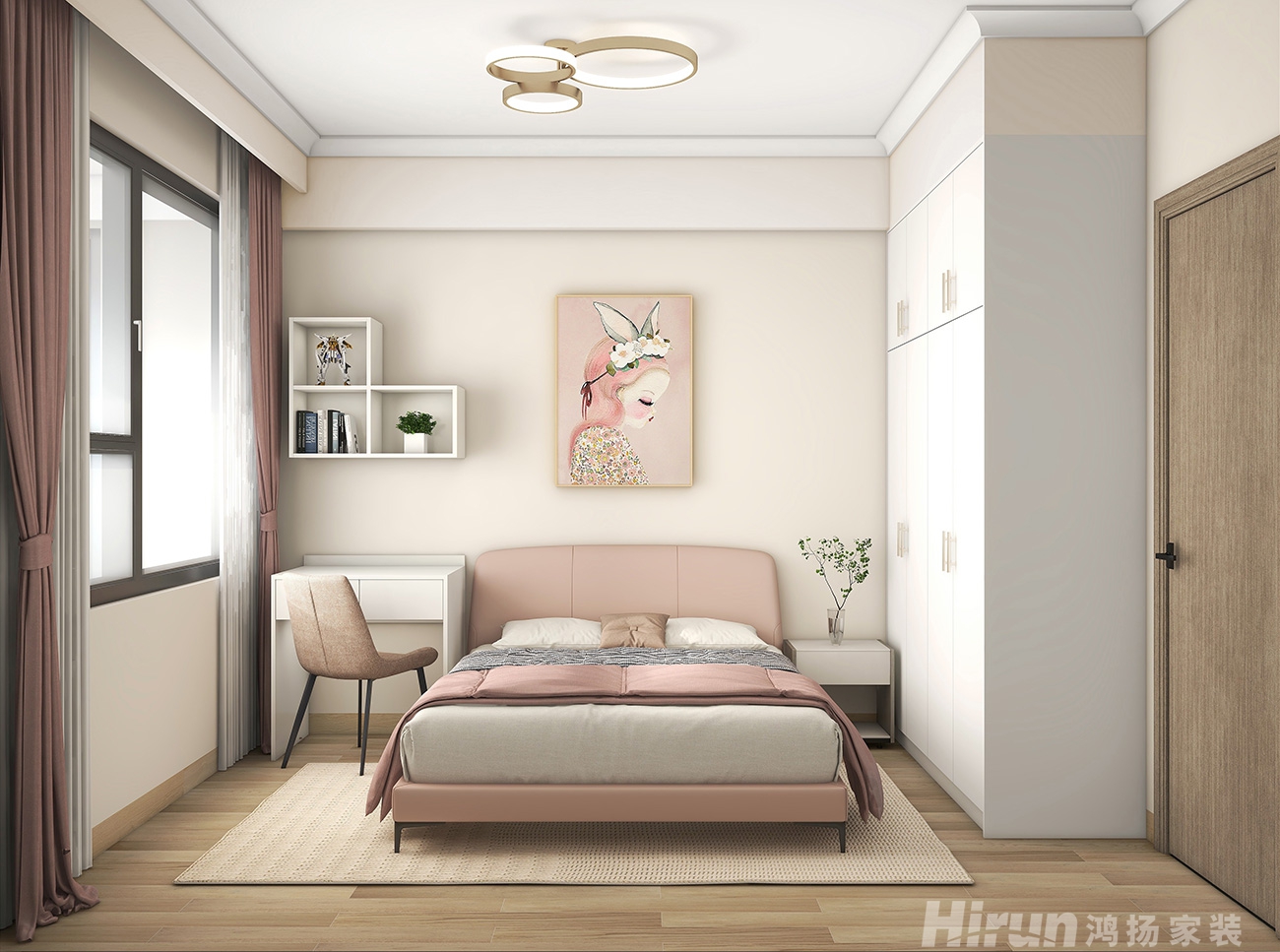 城央一品146㎡北歐之光四居室 裝修案例效果圖-4