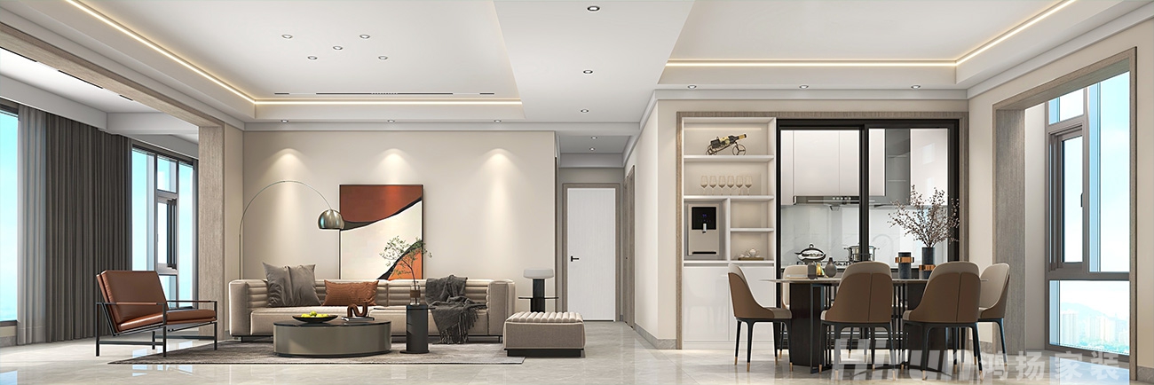 城央一品146㎡北歐之光四居室 裝修案例效果圖-2