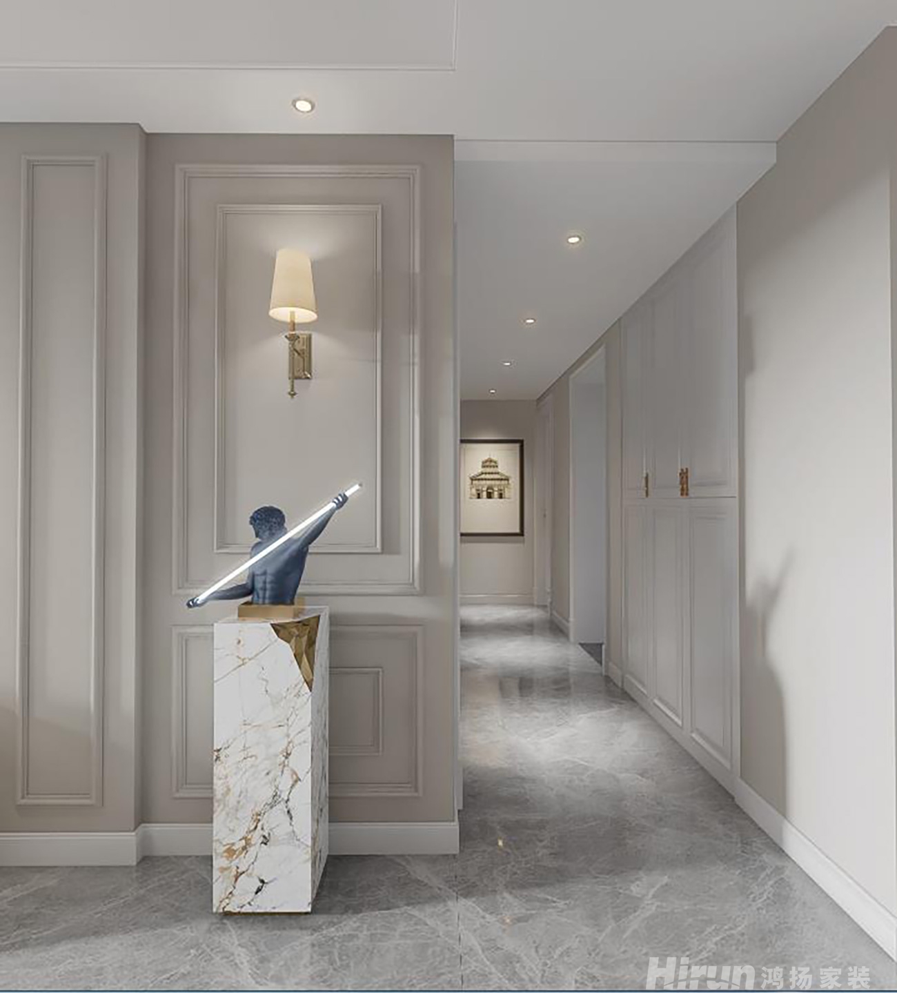 和美星城160㎡輕歐簡美四居室 裝修案例效果圖-6