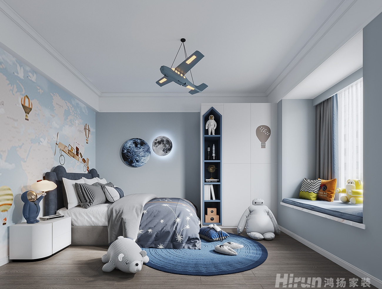 和美星城160㎡輕歐簡美四居室 裝修案例效果圖-8