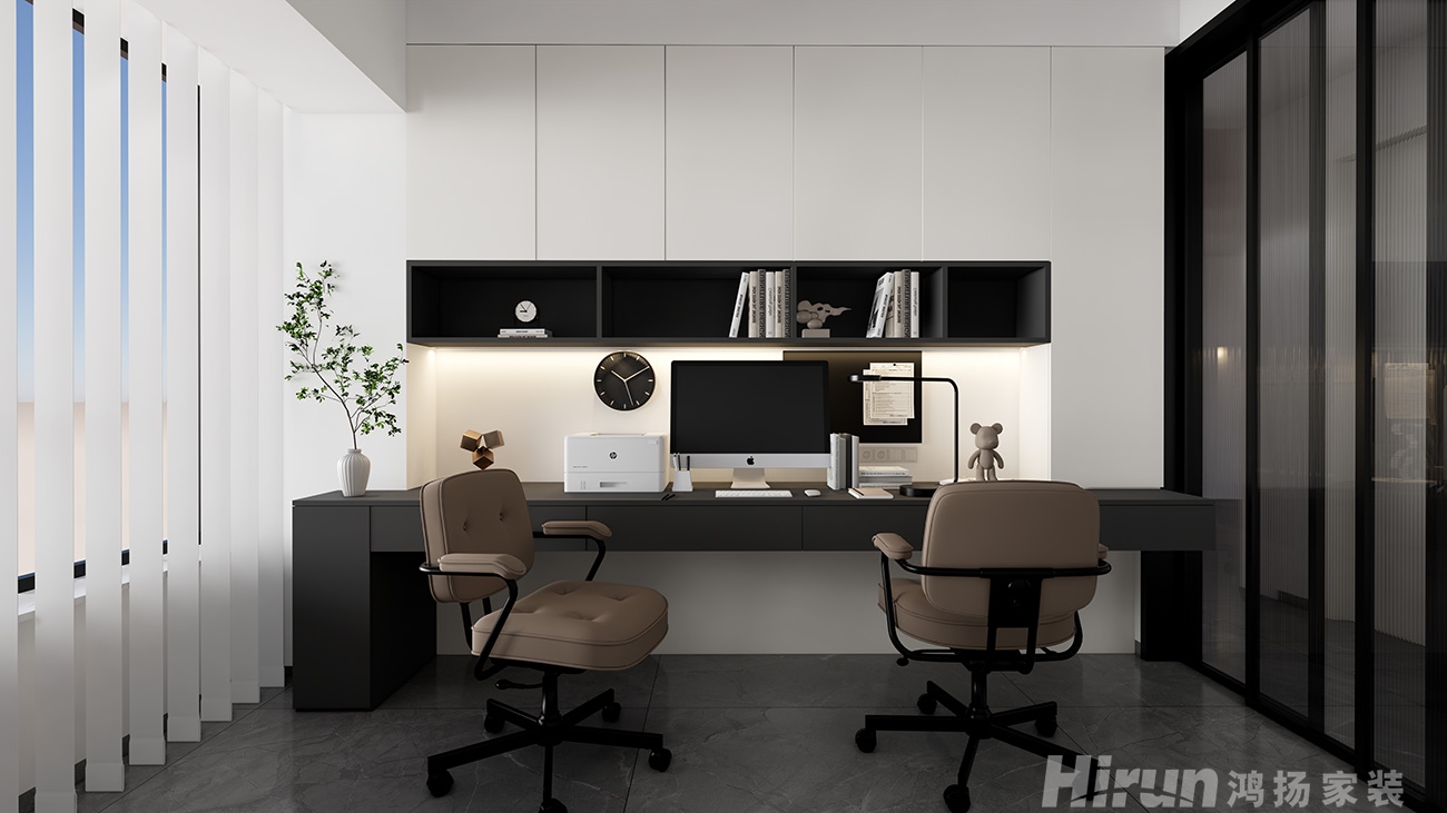 松雅院125㎡雅致現(xiàn)代疊墅 裝修案例效果圖-4