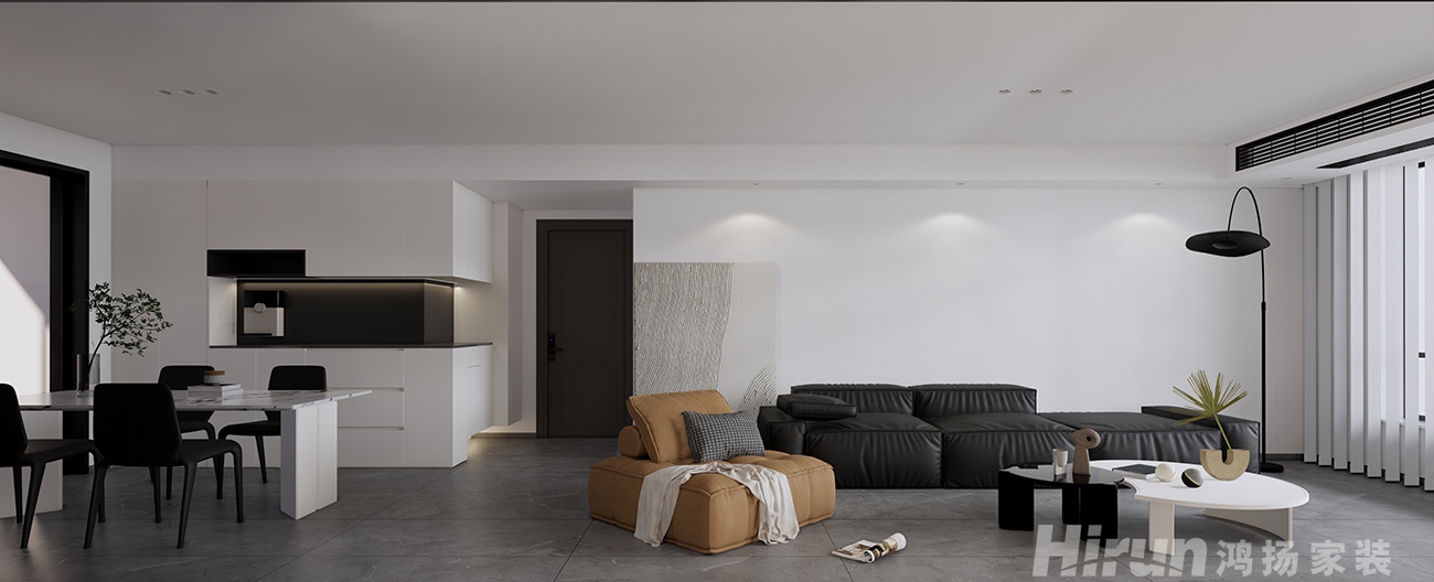 松雅院125㎡雅致現(xiàn)代疊墅 裝修案例效果圖-5