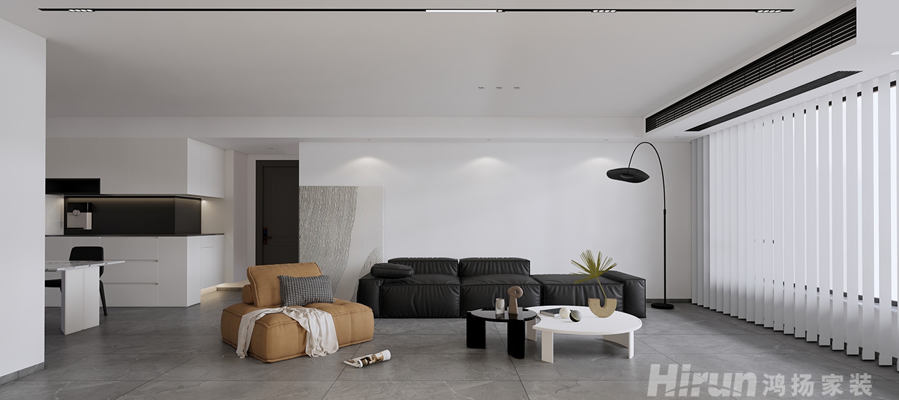 松雅院125㎡雅致現(xiàn)代疊墅 裝修案例效果圖-6