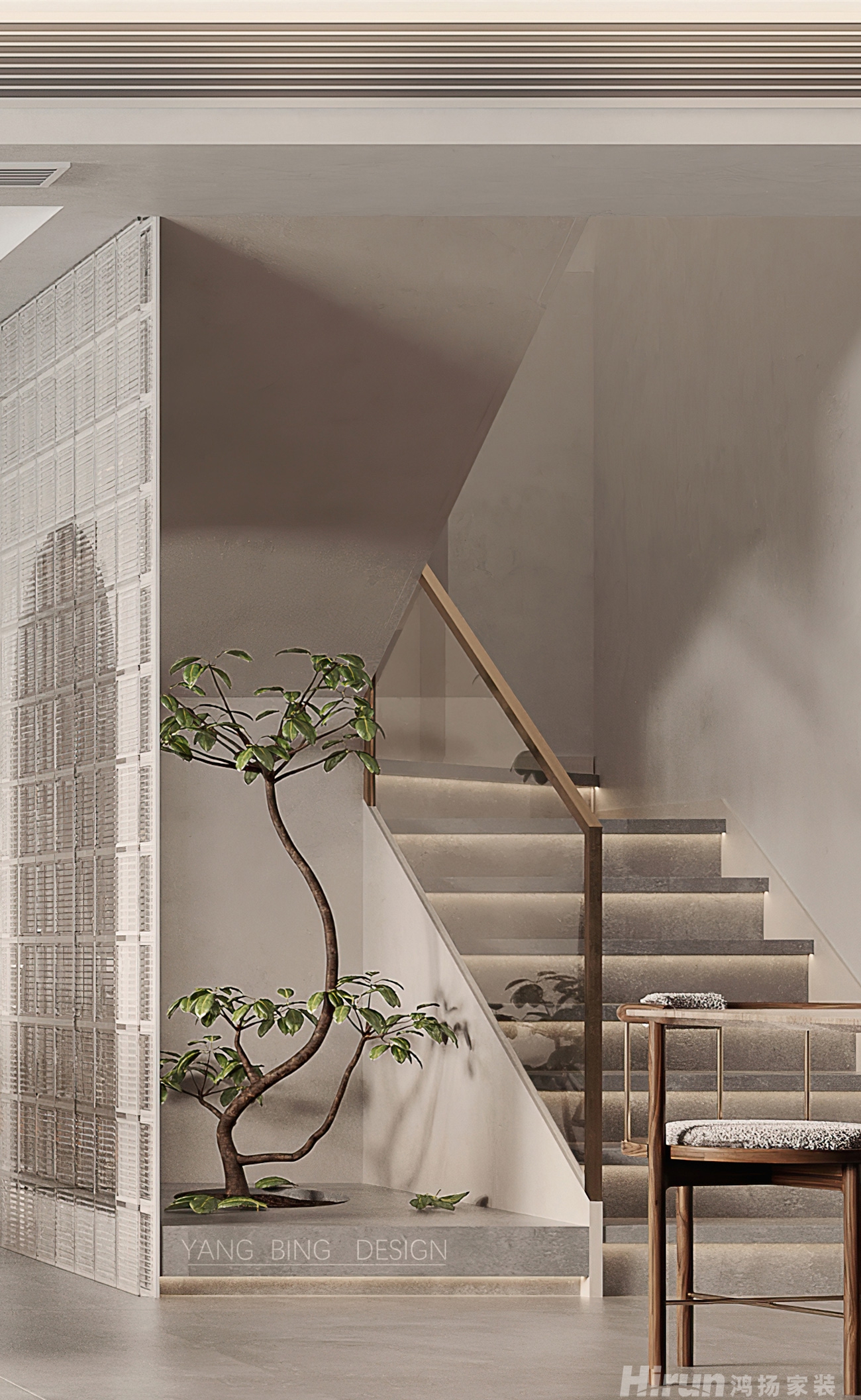 建發央著180㎡北歐之光復式 裝修案例效果圖-3