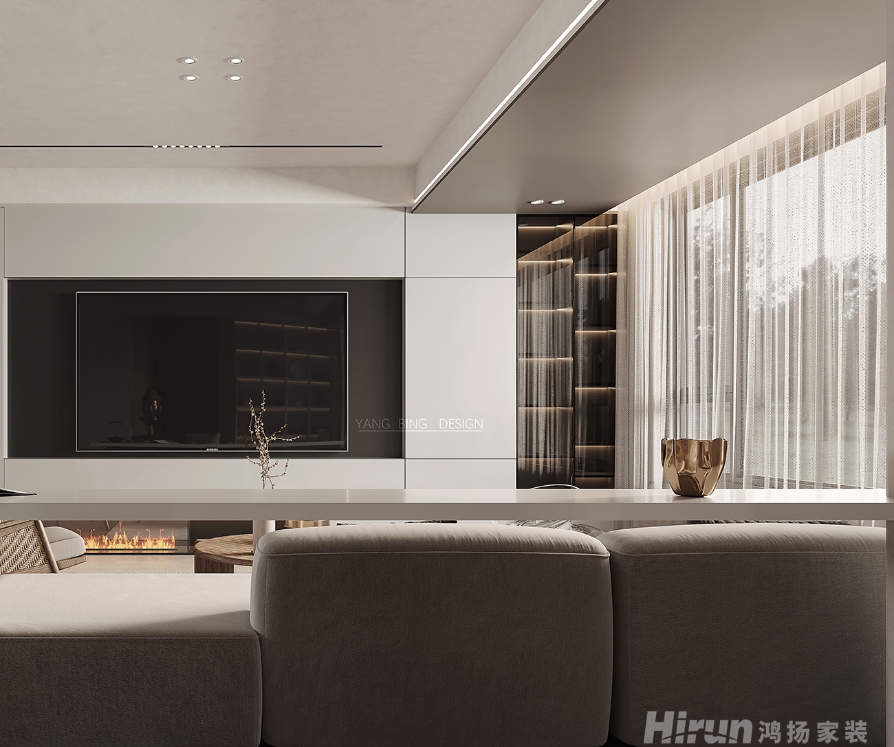 建發央著180㎡北歐之光復式 裝修案例效果圖-9