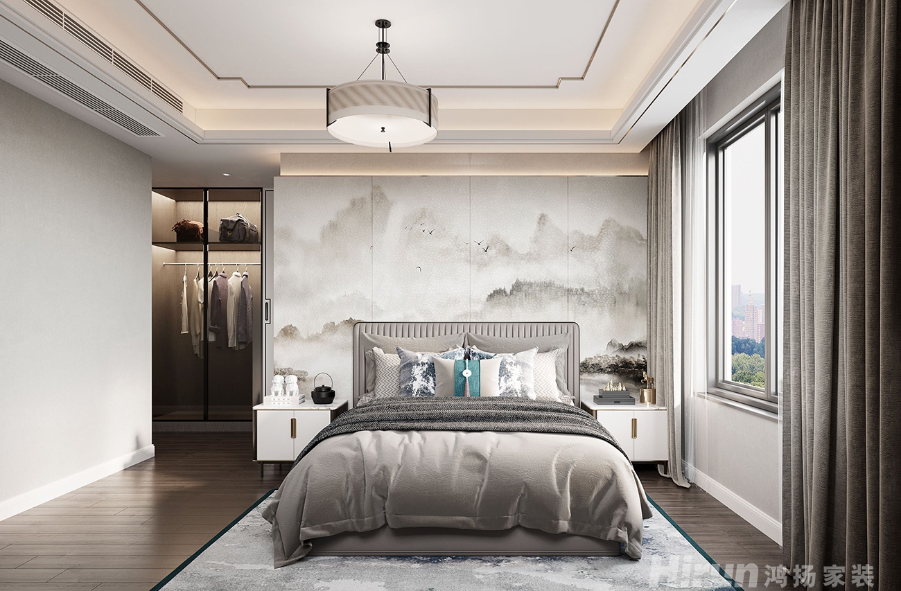 建發(fā)央著160㎡復(fù)合寫意復(fù)式 裝修案例效果圖-1