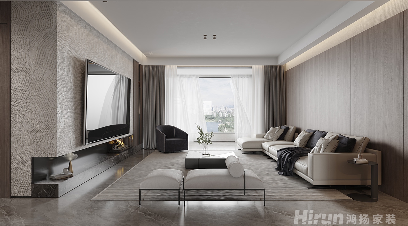 金茂府260㎡雅致現代四居室 裝修案例效果圖-4