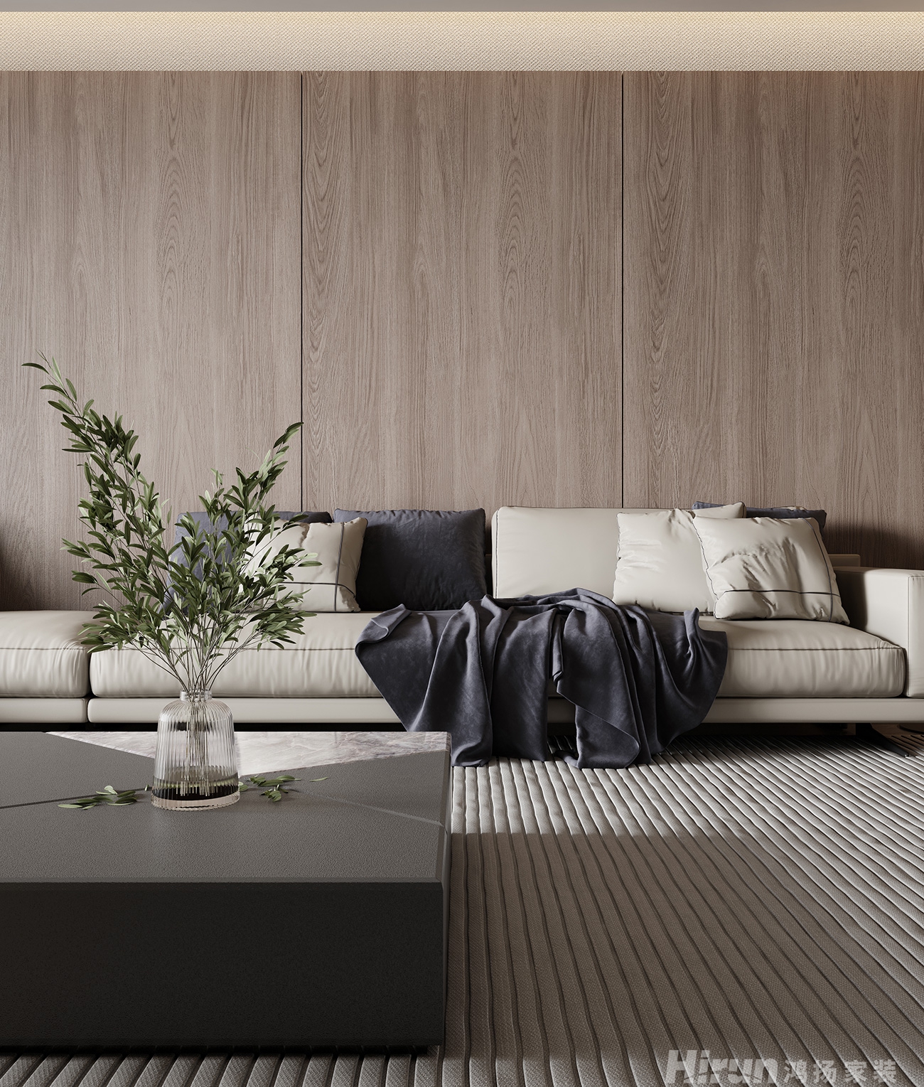 金茂府260㎡雅致現代四居室 裝修案例效果圖-6