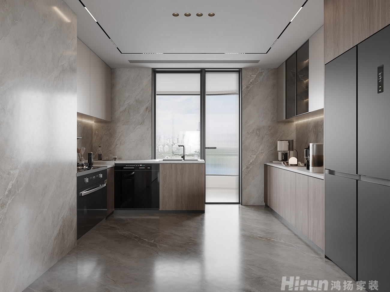 金茂府260㎡雅致現代四居室 裝修案例效果圖-8