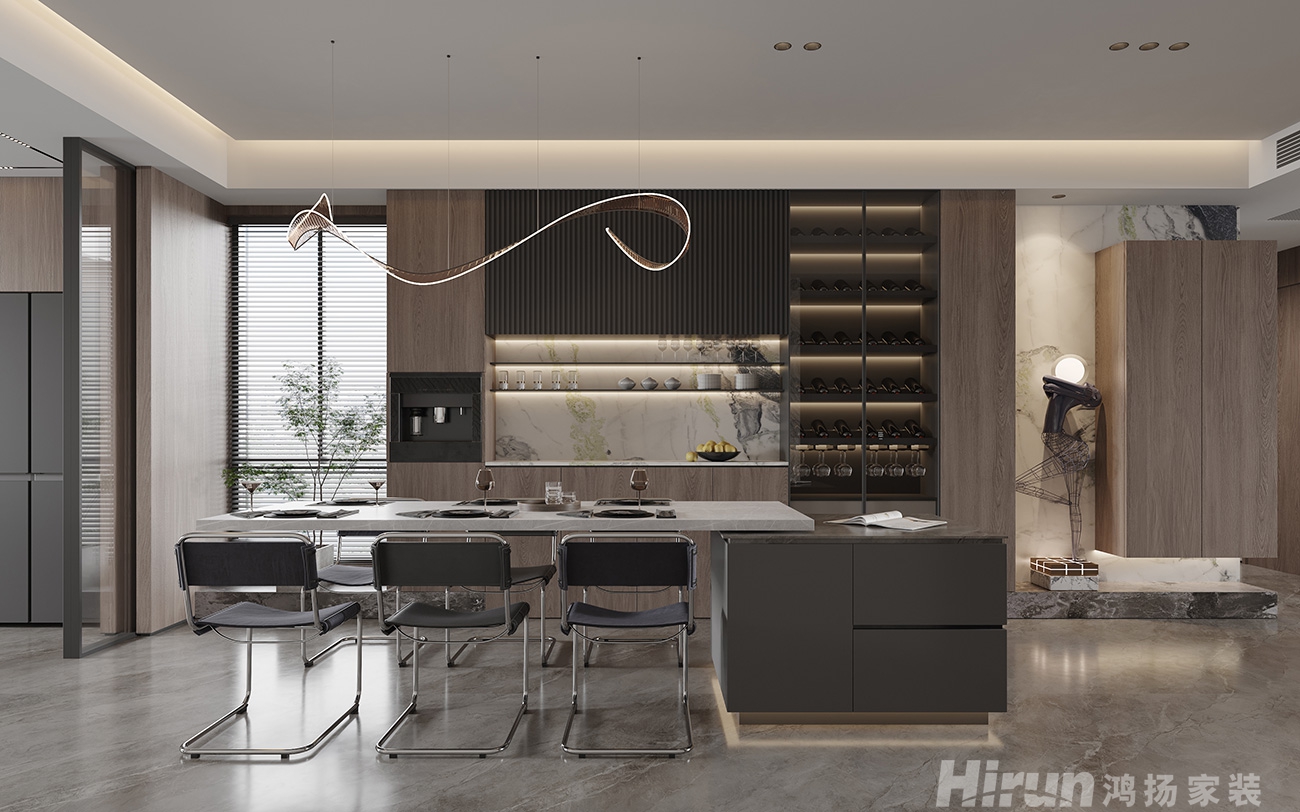 金茂府260㎡雅致現代四居室 裝修案例效果圖-9