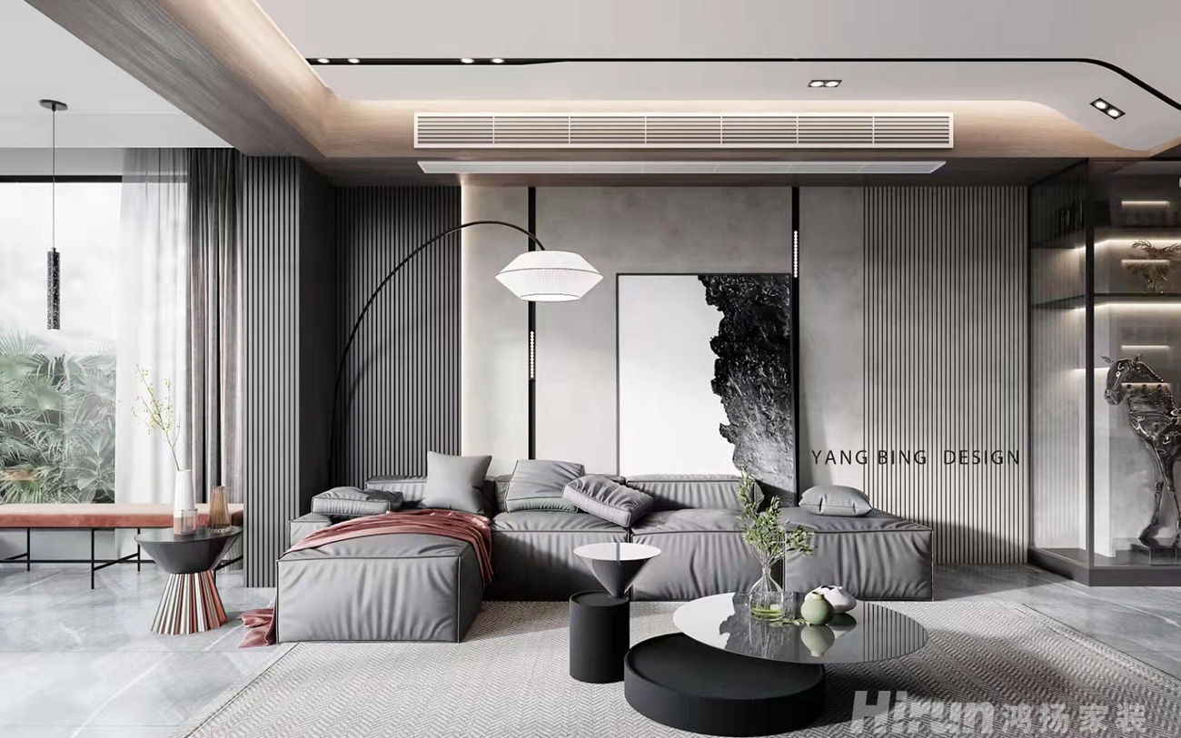 木蓮世家220㎡雅致現(xiàn)代復(fù)式 裝修案例效果圖-3