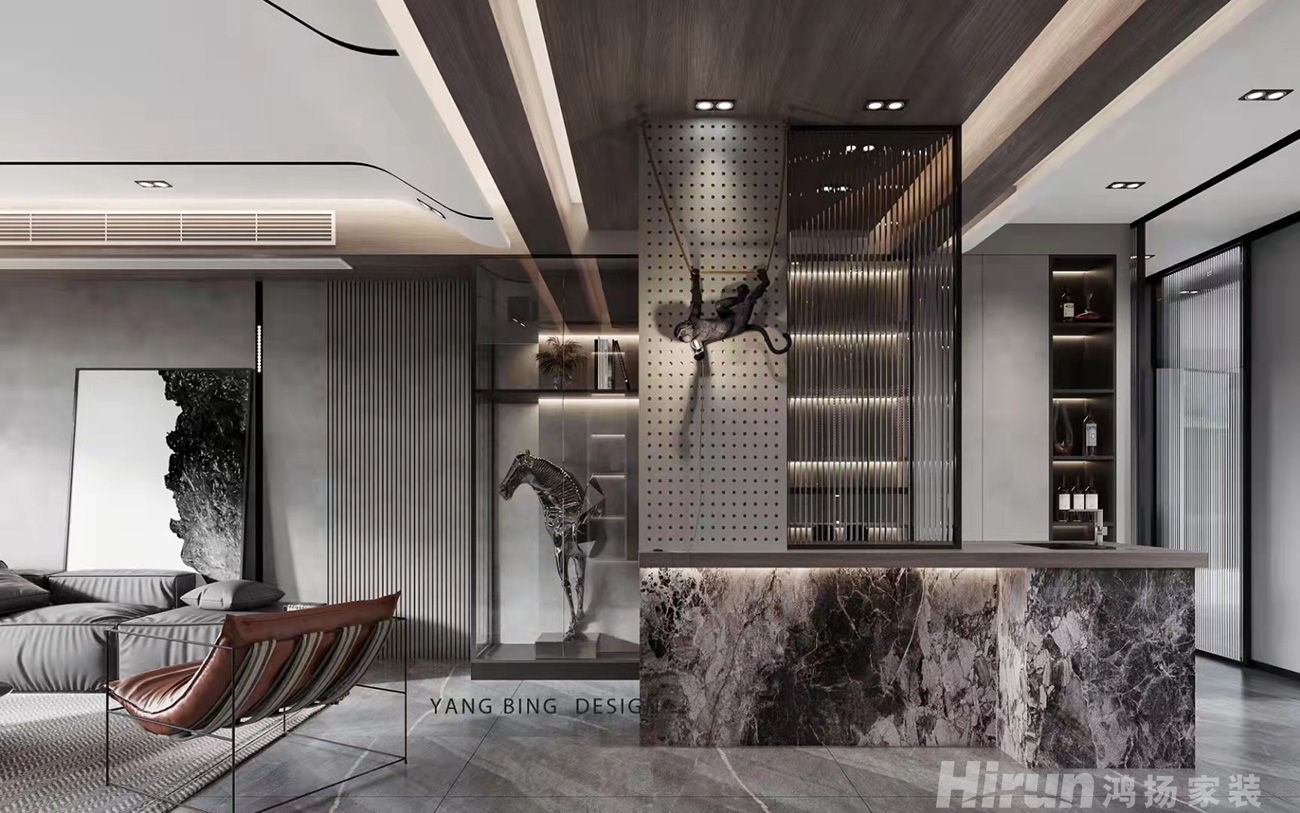 木蓮世家220㎡雅致現(xiàn)代復(fù)式 裝修案例效果圖-4