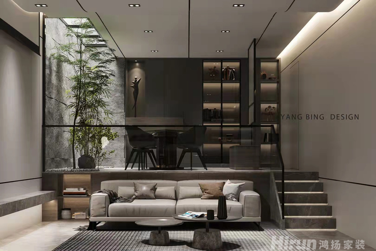 木蓮世家220㎡雅致現(xiàn)代復(fù)式 裝修案例效果圖-6