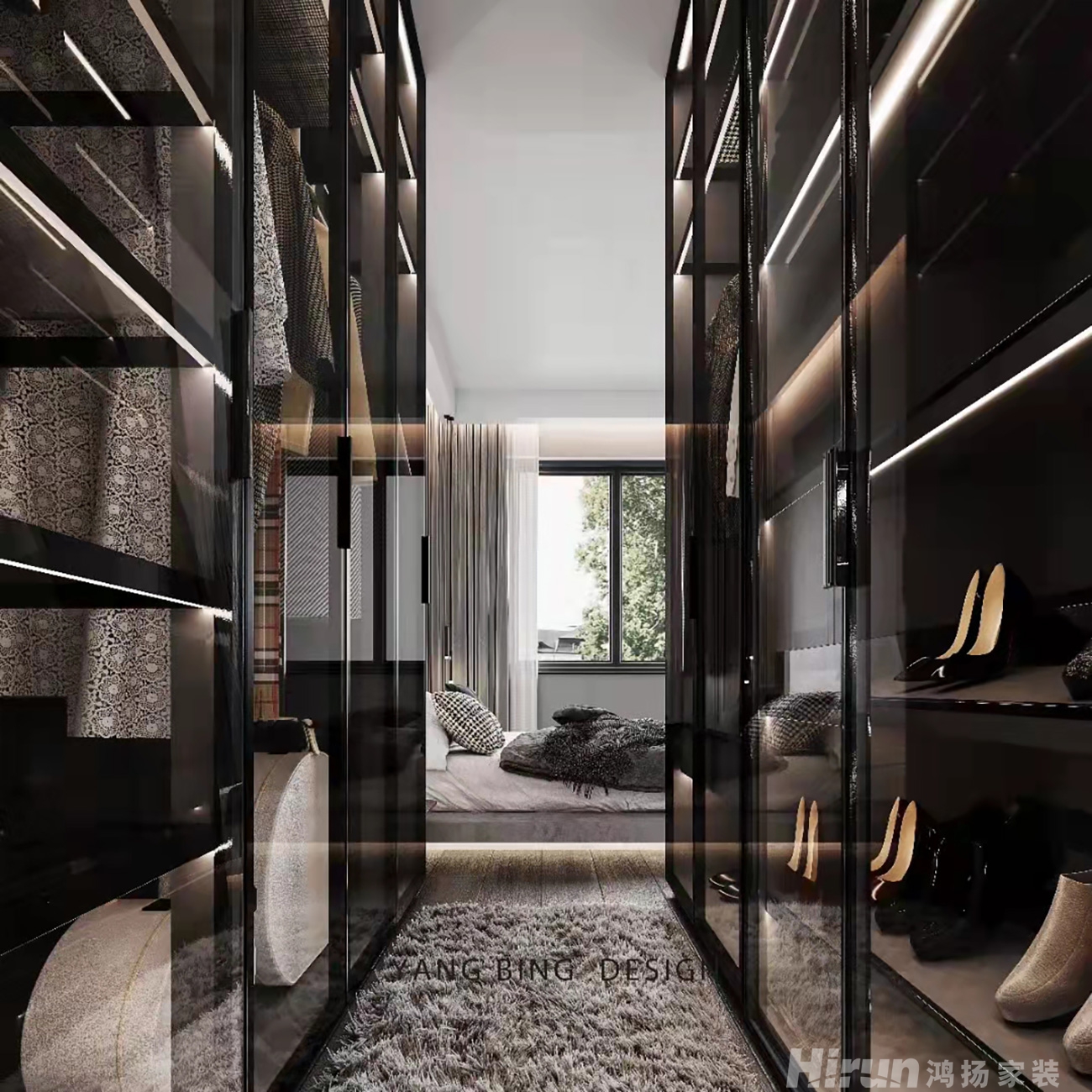 木蓮世家220㎡雅致現(xiàn)代復(fù)式 裝修案例效果圖-7