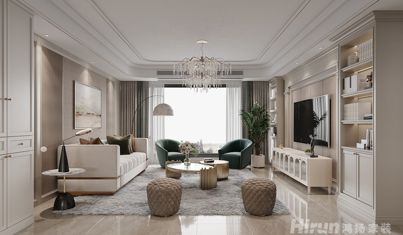 溪山悅300㎡新裝飾主義疊墅 裝修案例效果圖-4