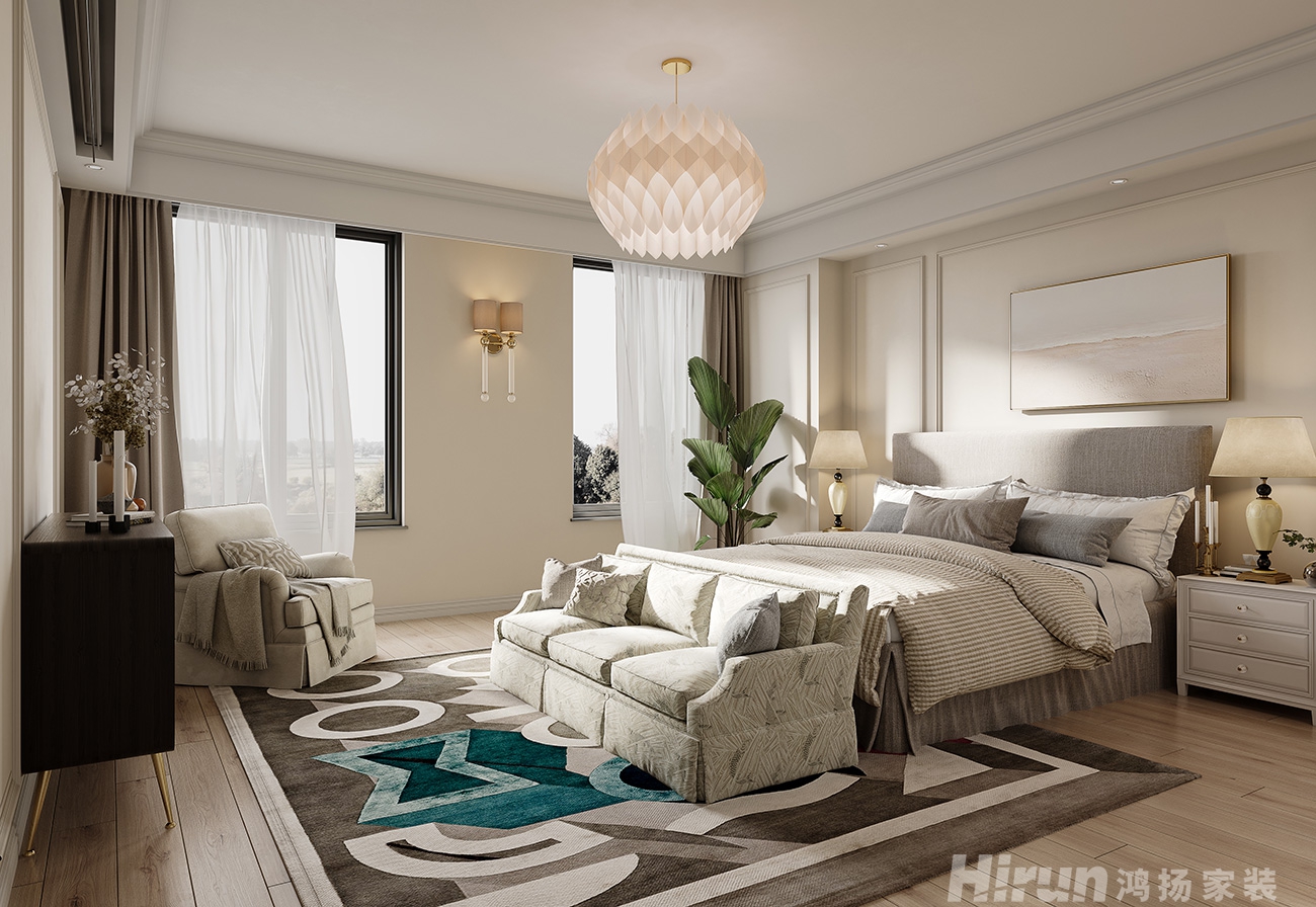 溪山悅300㎡新裝飾主義疊墅 裝修案例效果圖-12