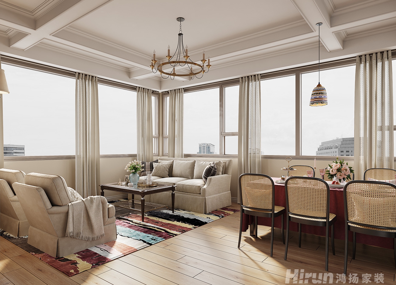 溪山悅300㎡新裝飾主義疊墅 裝修案例效果圖-9