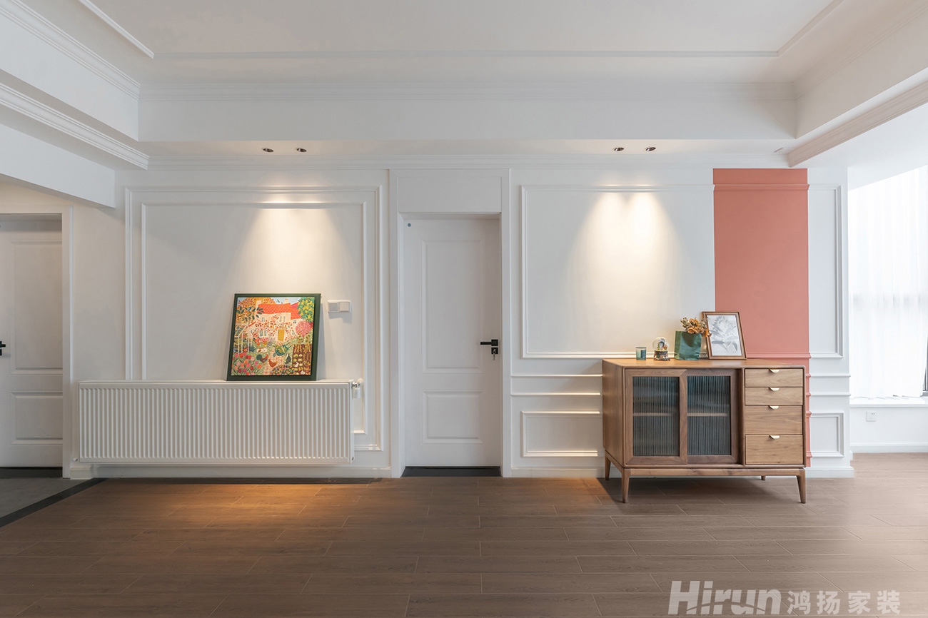 梅溪正榮府150㎡優(yōu)雅繽紛四居室 裝修案例效果圖-2