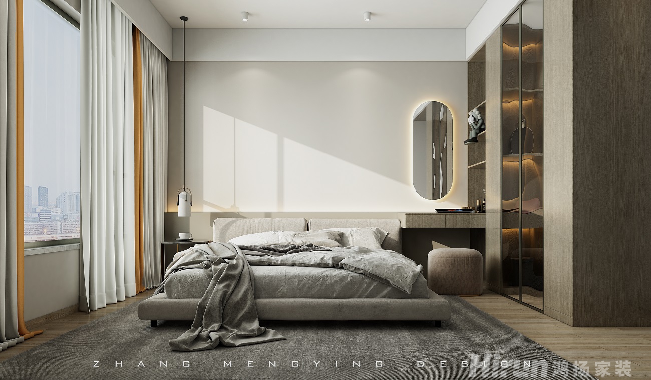 建發央著122㎡北歐之光三居室 裝修案例效果圖-3