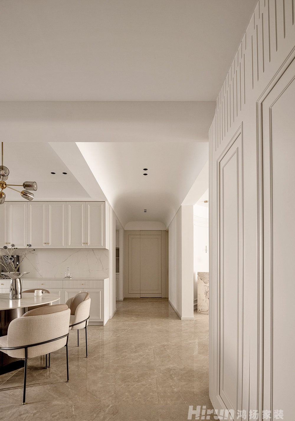 芳卉園143㎡輕歐簡美三居室 裝修案例效果圖-3