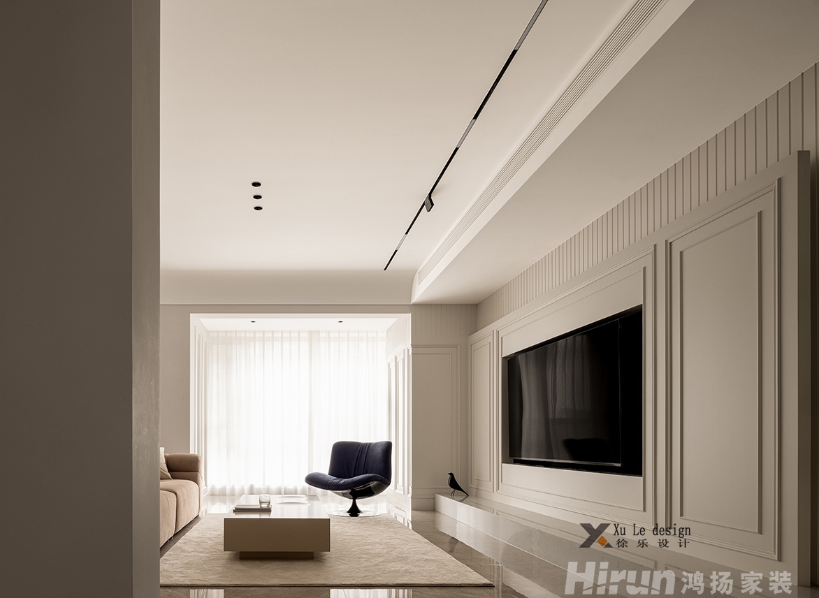 芳卉園143㎡輕歐簡美三居室 裝修案例效果圖-10