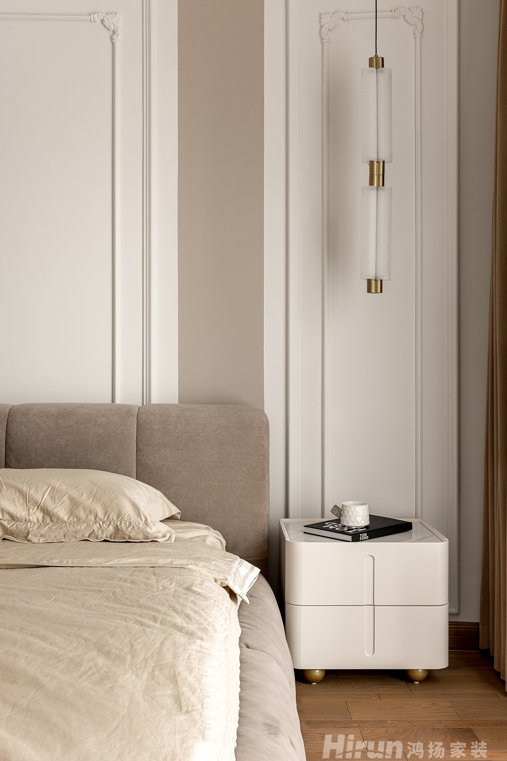 芳卉園143㎡輕歐簡美三居室 裝修案例效果圖-7