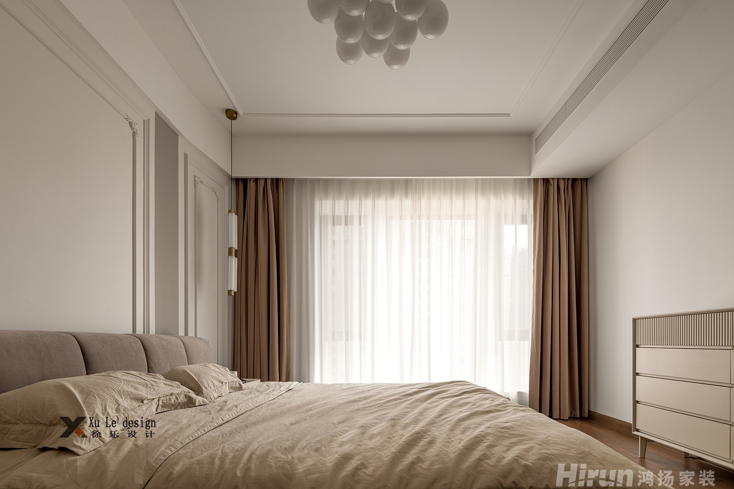 芳卉園143㎡輕歐簡美三居室 裝修案例效果圖-18