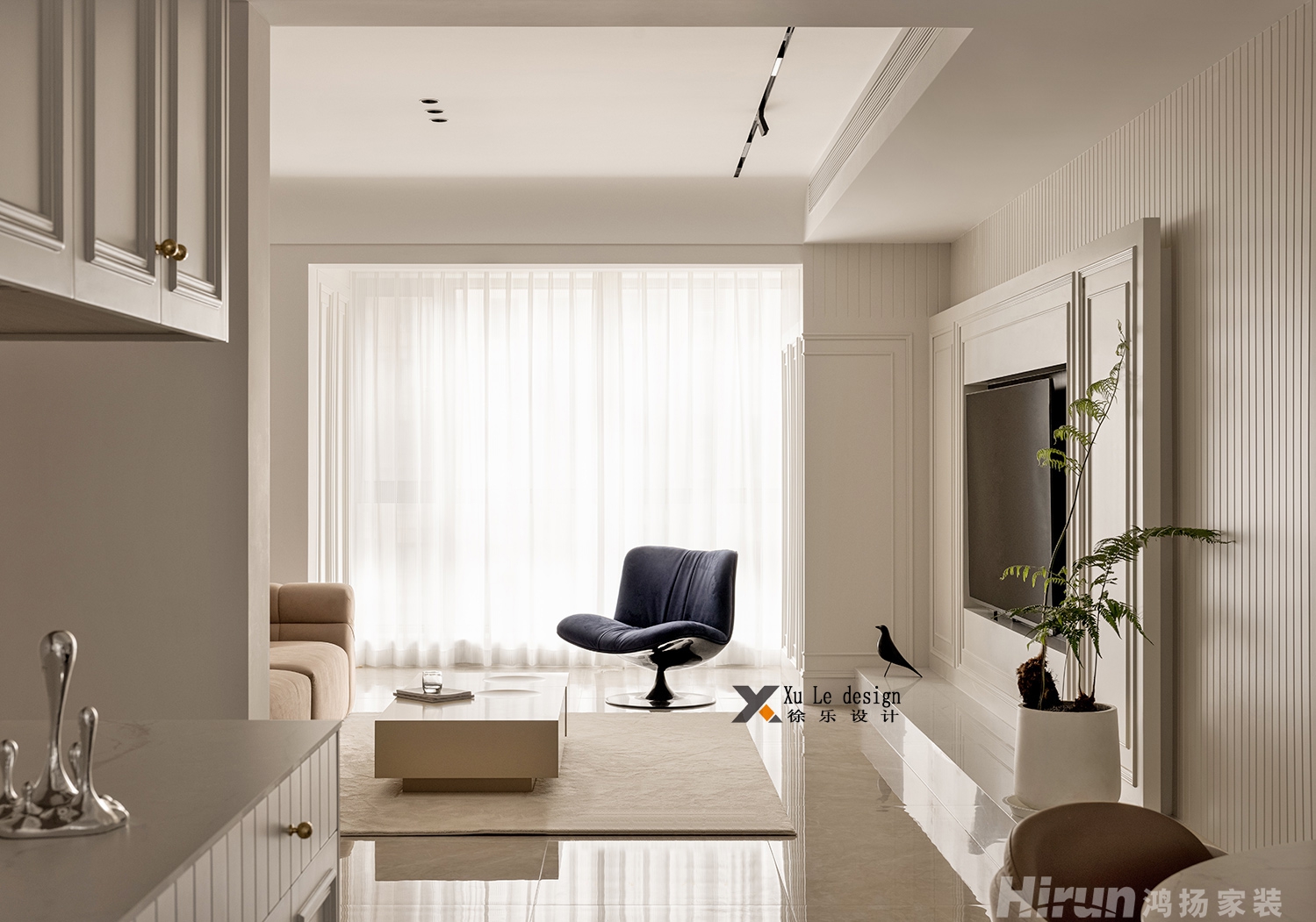 芳卉園143㎡輕歐簡美三居室 裝修案例效果圖-14