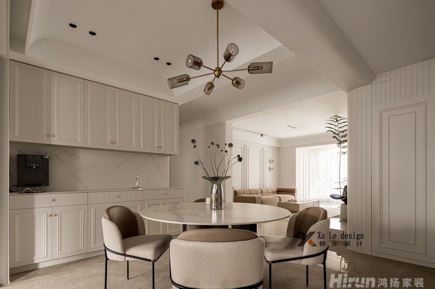 芳卉園143㎡輕歐簡美三居室 裝修案例效果圖-17