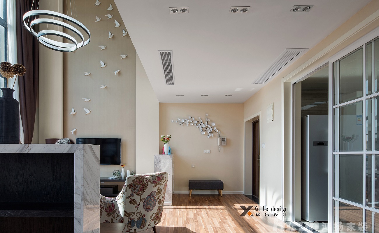 海昌天瀾170㎡輕歐簡美復(fù)式 裝修案例效果圖-6