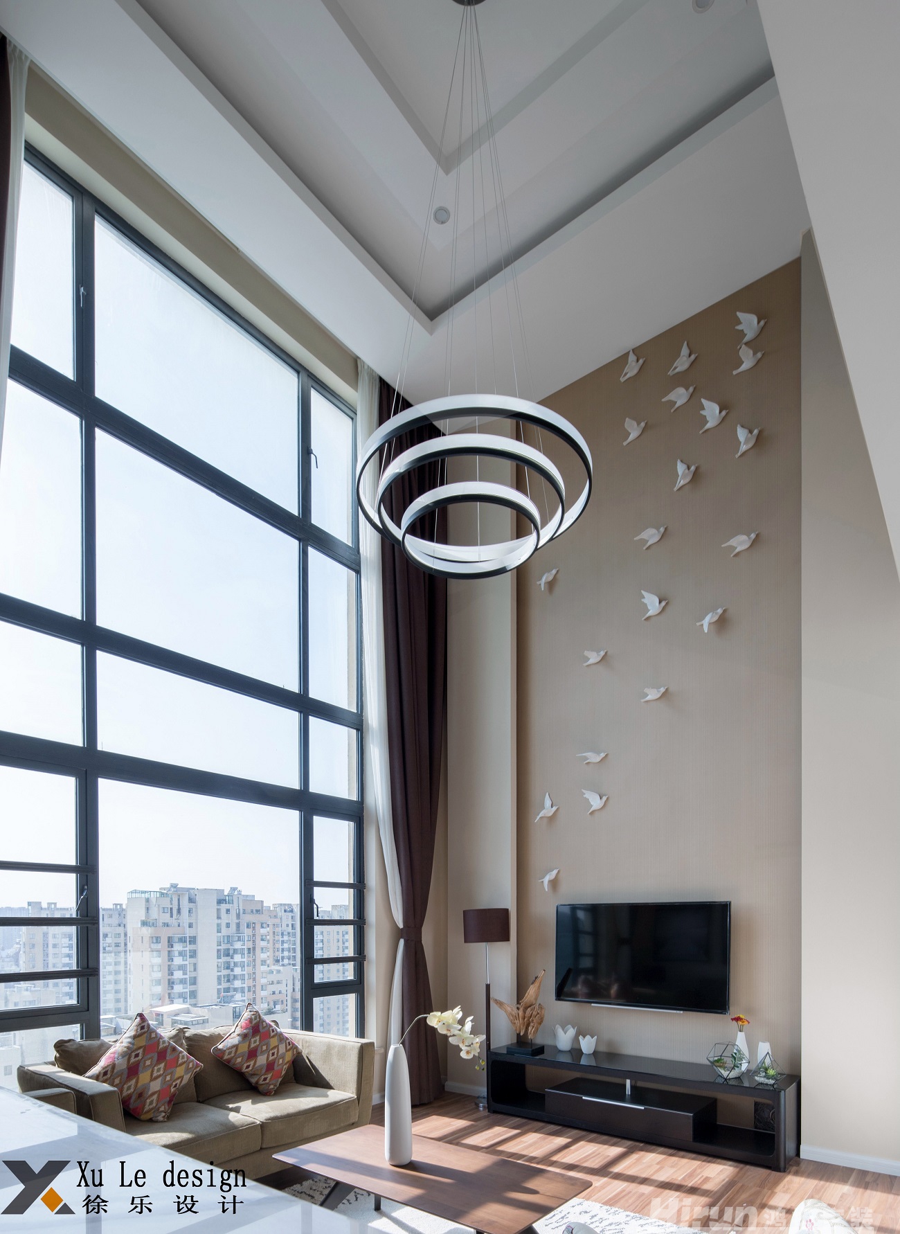 海昌天瀾170㎡輕歐簡美復(fù)式 裝修案例效果圖-3