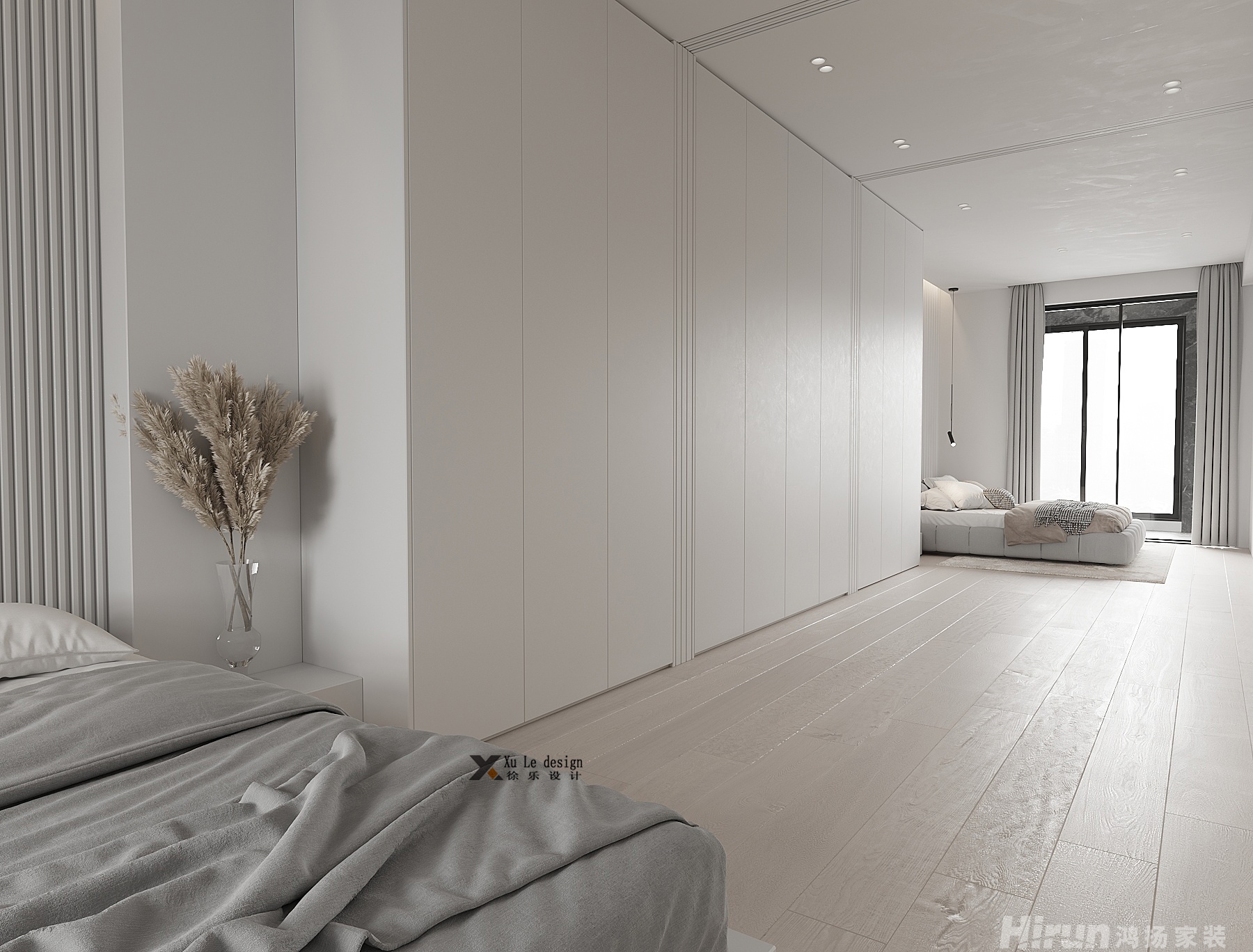 融創公園大觀125㎡極簡詫寂二居室 裝修案例效果圖-15