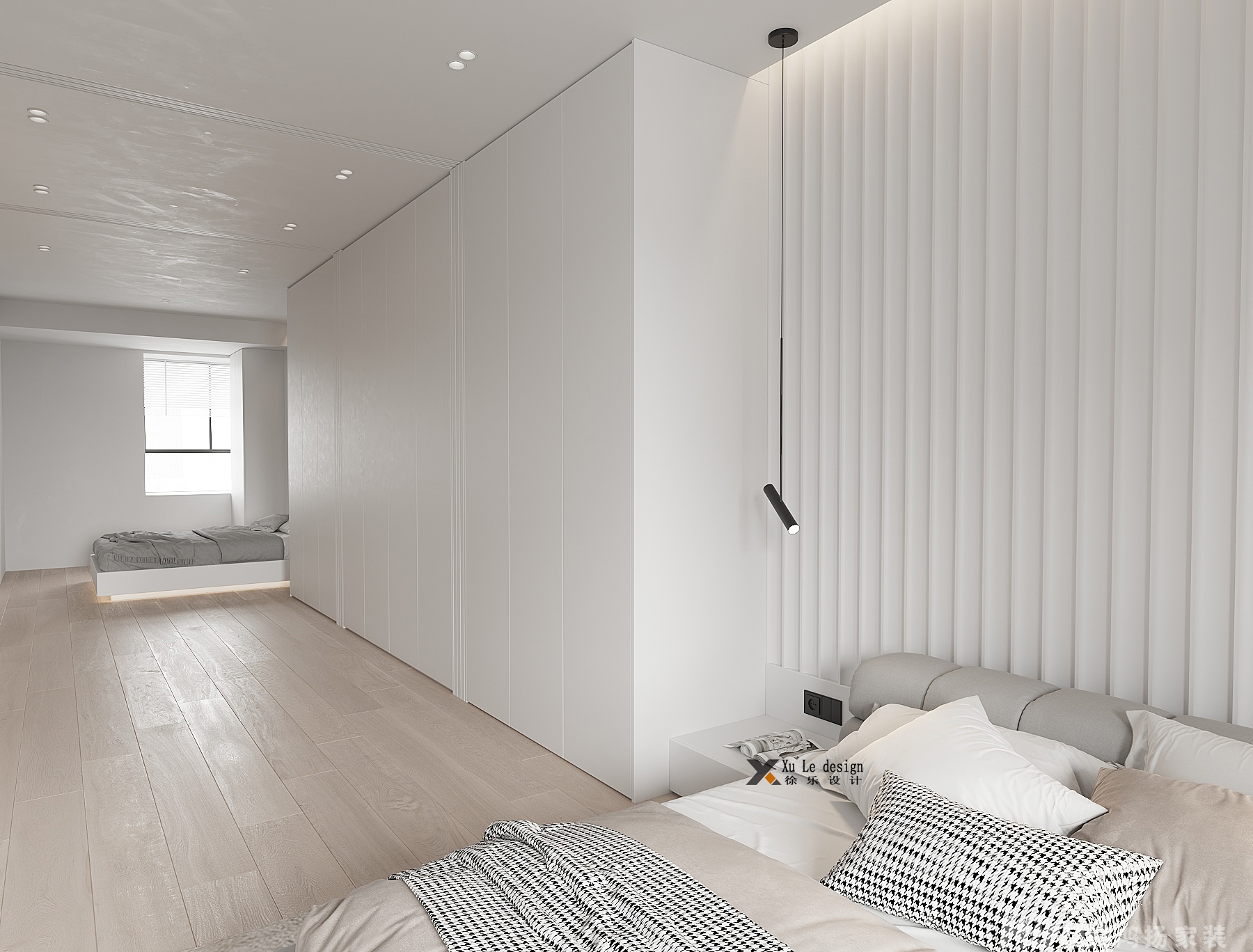 融創公園大觀125㎡極簡詫寂二居室 裝修案例效果圖-12